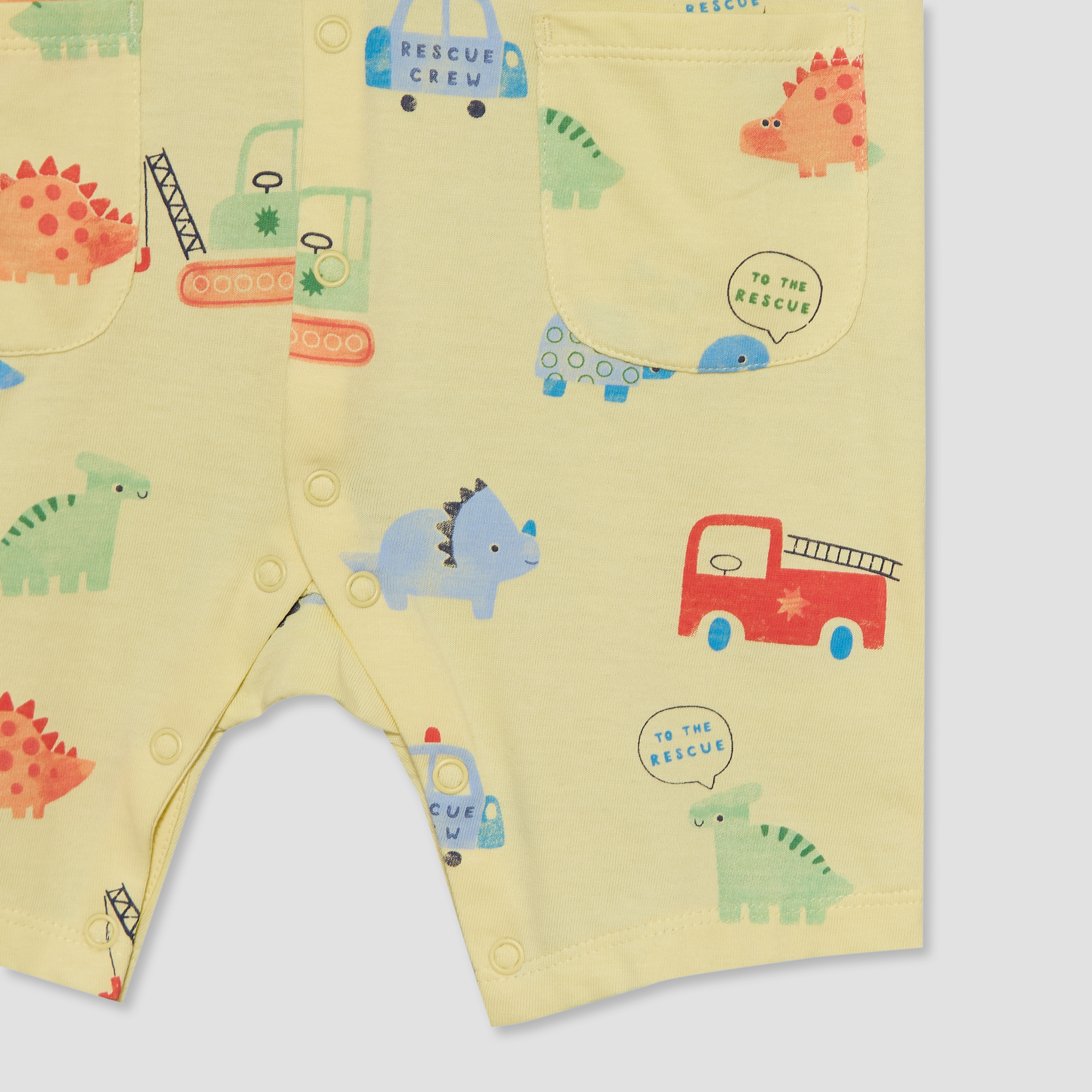 Pack of 2 Juniors Round Neck Short Sleeves Romper with Fun Print-baby-boys-clothing-rompers-image-7