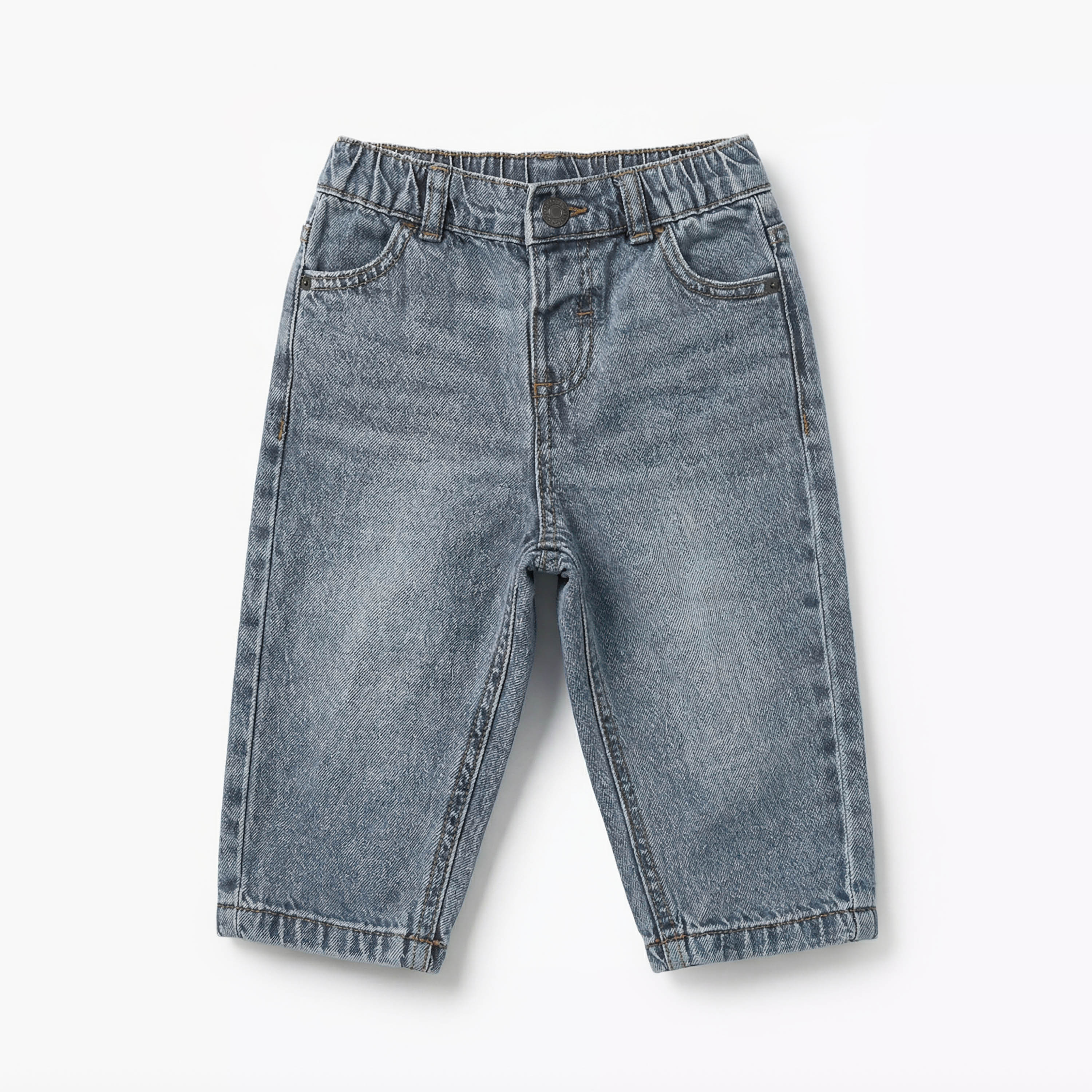 بنطلون جينز بجيوب وخصر مطاطي من جونيورز-baby-boys-clothing-bottoms-jeans-image-4