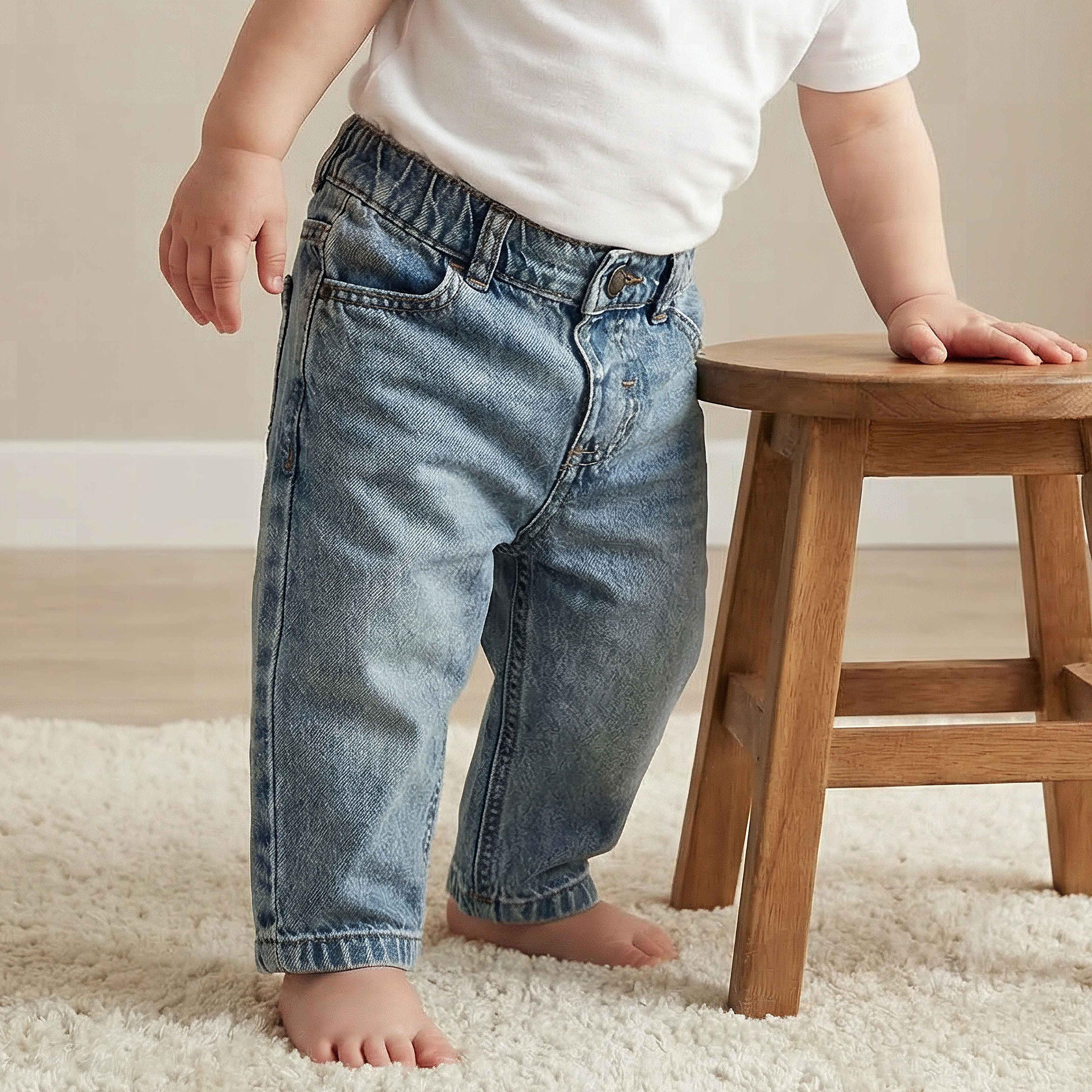بنطلون جينز بجيوب وخصر مطاطي من جونيورز-baby-boys-clothing-bottoms-jeans-image-5
