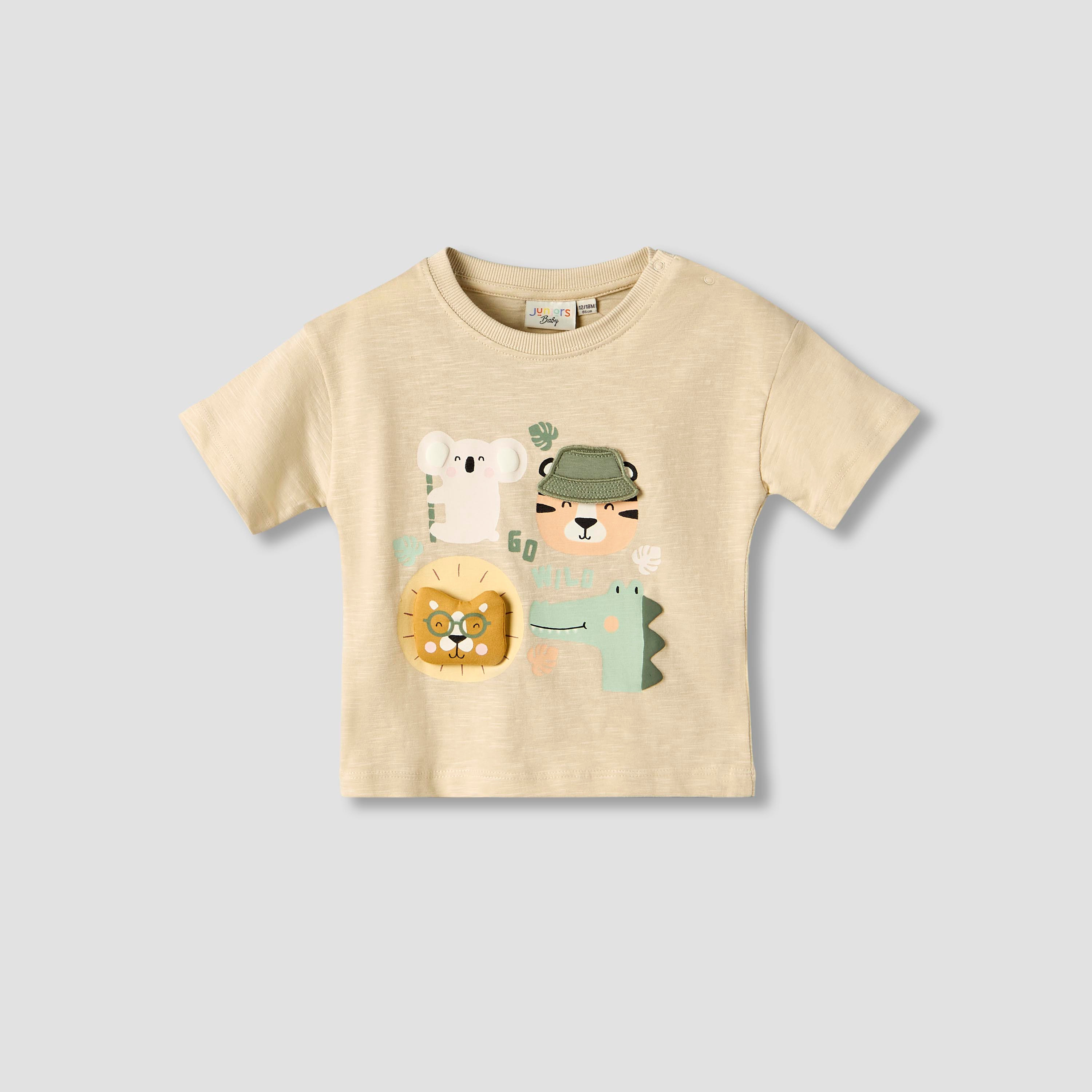 Juniors Crew Neck Short Sleeves T-shirt with Print-baby-boys-clothing-tshirtsandpolos-image-2