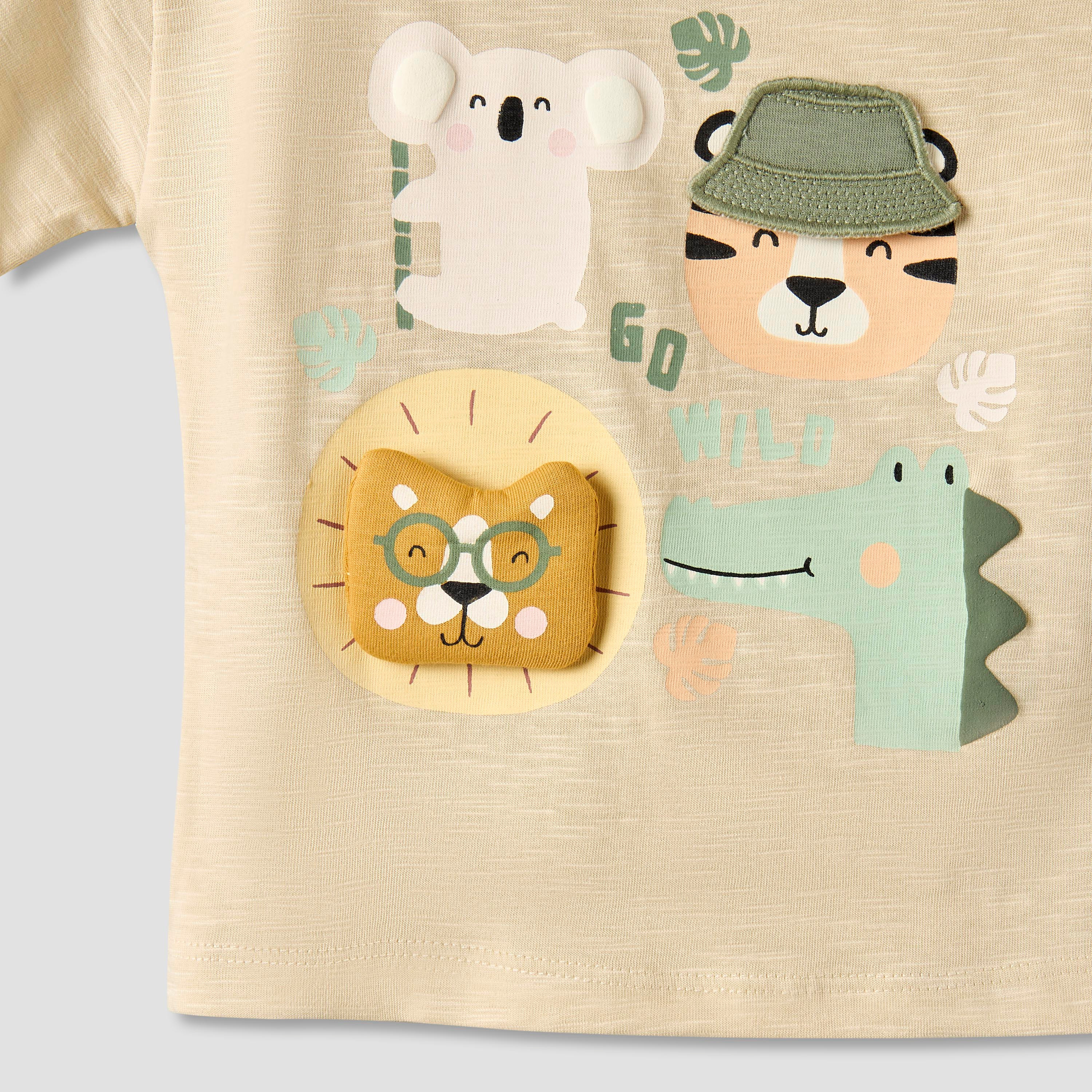 Juniors Crew Neck Short Sleeves T-shirt with Print-baby-boys-clothing-tshirtsandpolos-image-5