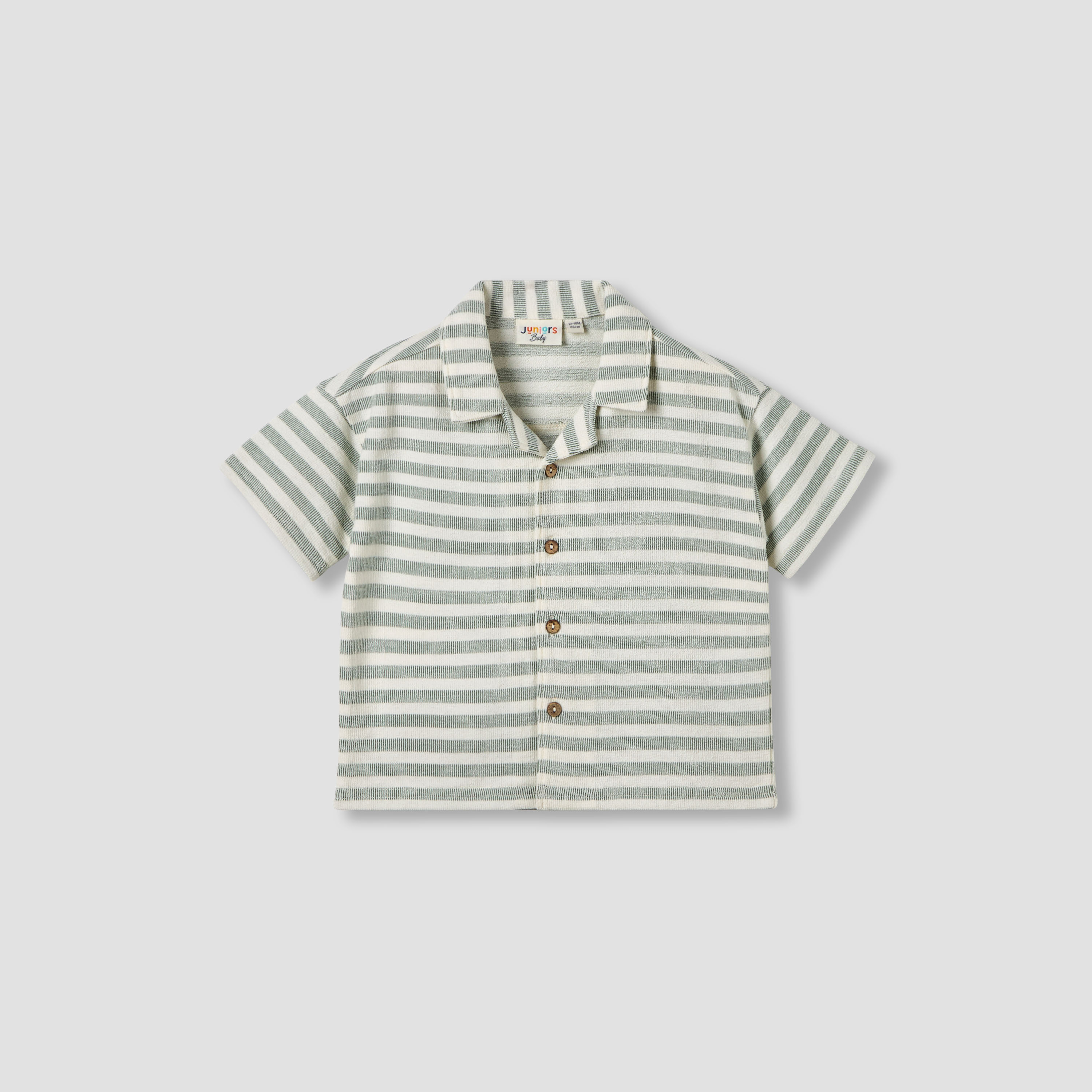 Juniors Short Sleeves Shirt with Stripes-baby-boys-clothing-shirts-image-1