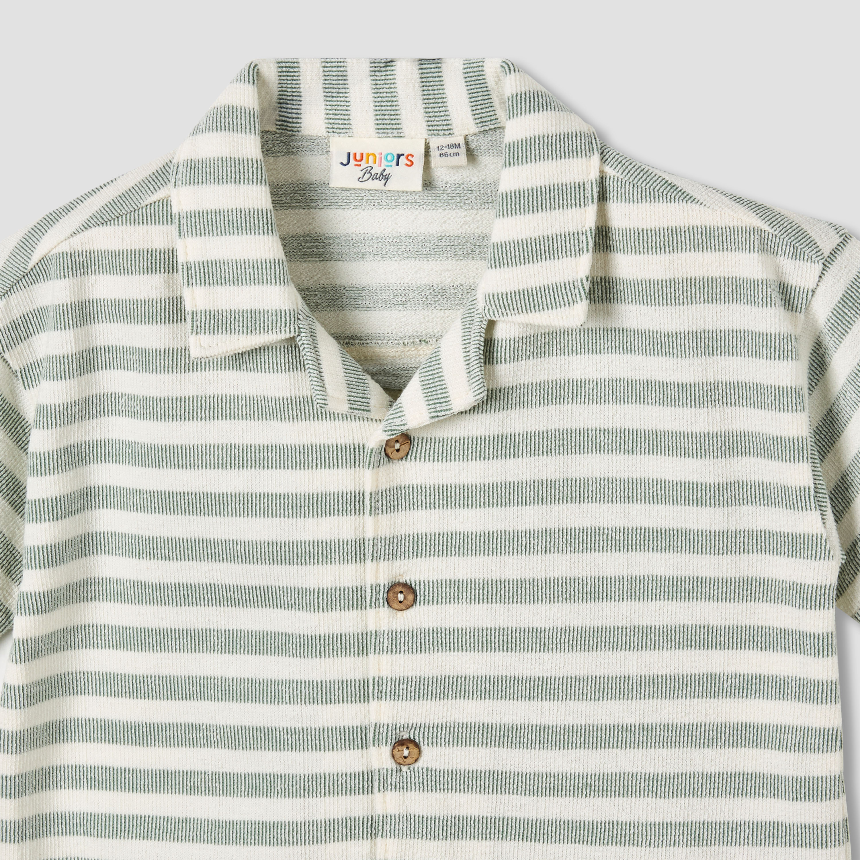 Juniors Short Sleeves Shirt with Stripes-baby-boys-clothing-shirts-image-3