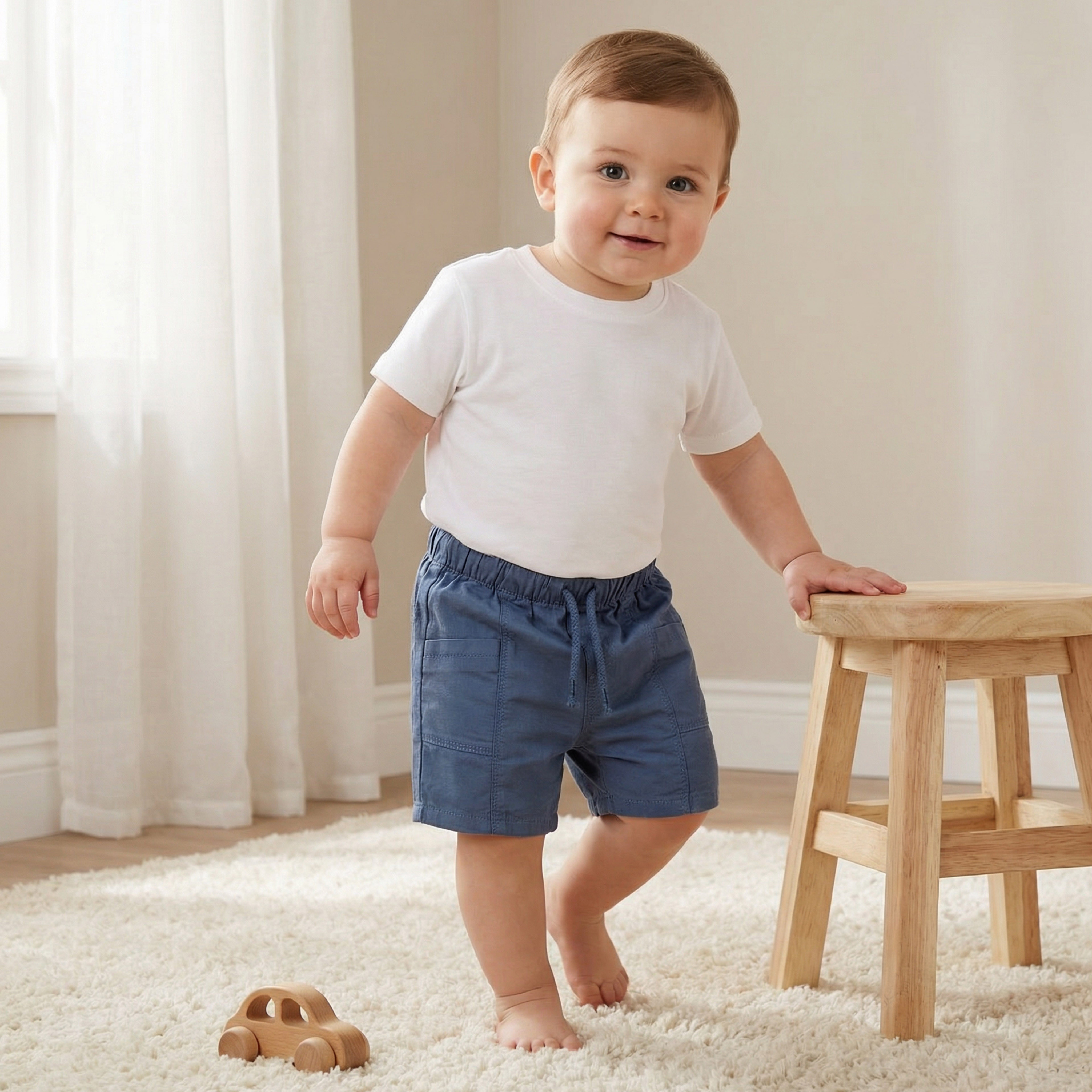 Juniors Drawstring Waist Shorts with Pockets-baby-boys-clothing-bottoms-shorts-image-1