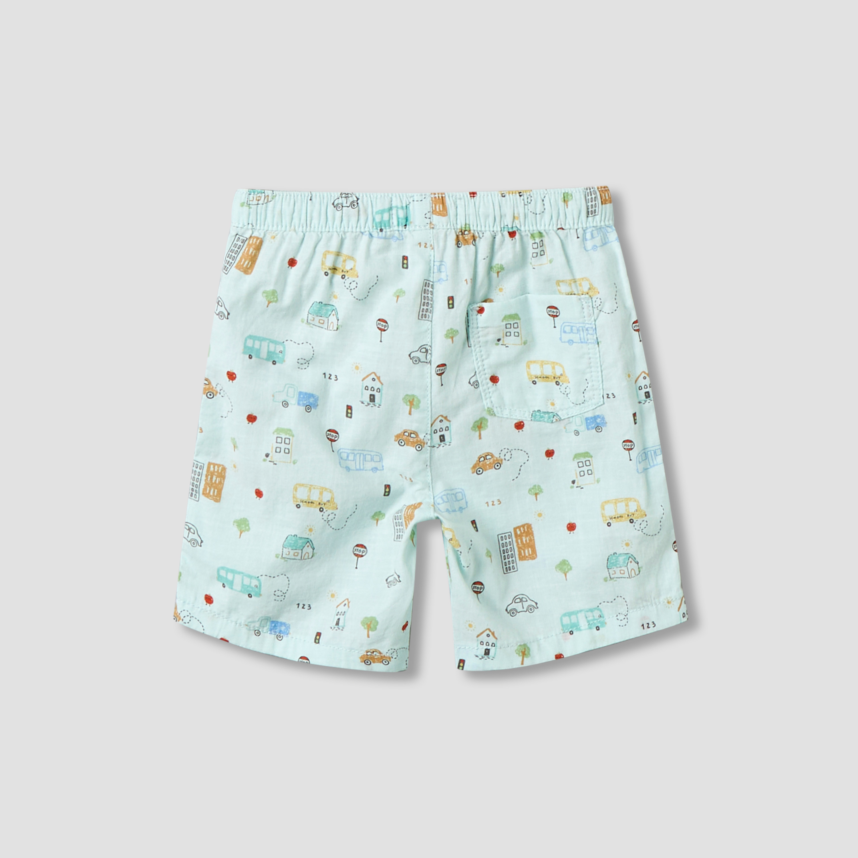 Juniors Collared Neck Short Sleeve Shirt and Shorts Set with Pocket-baby-boys-clothing-setsandcoords-image-6