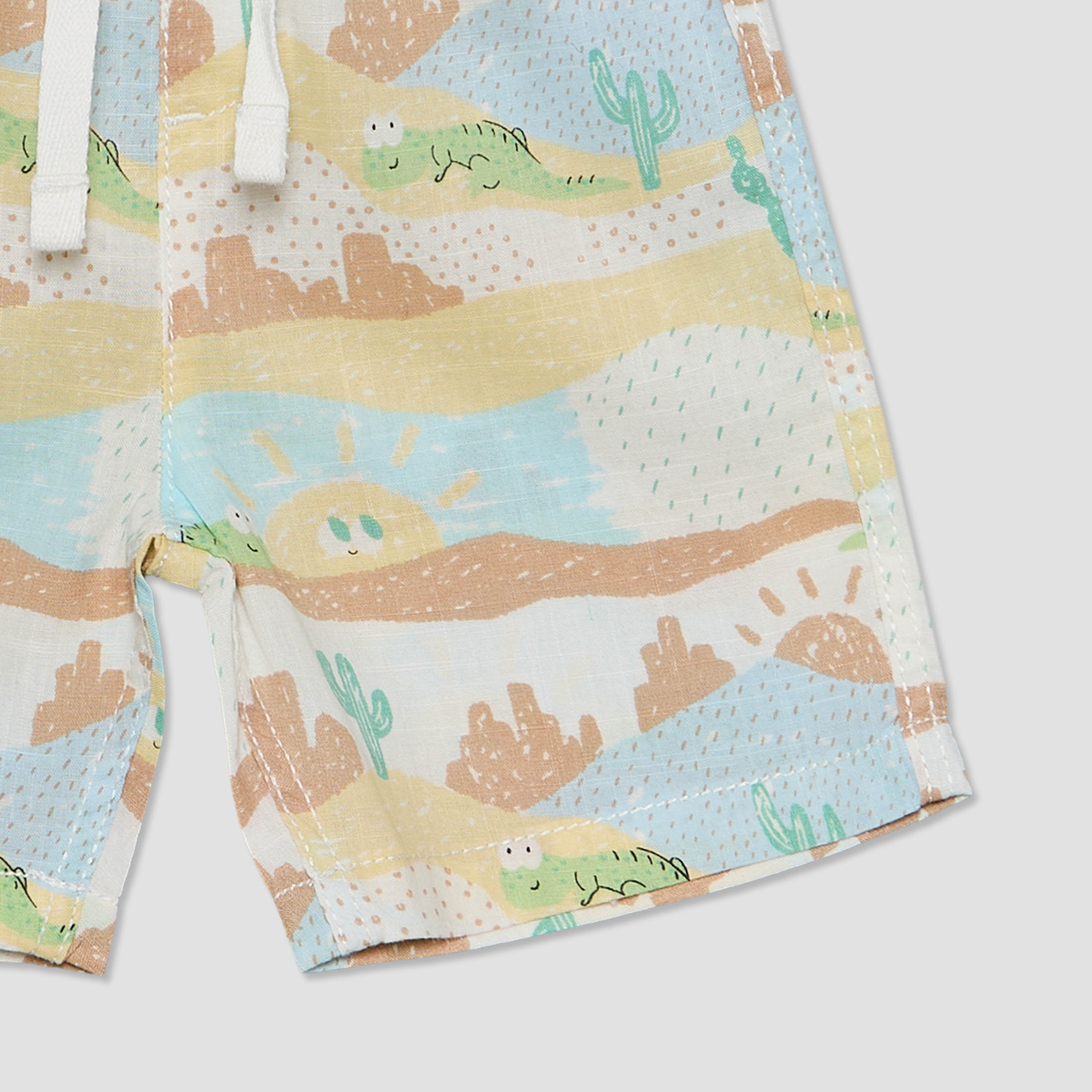 Juniors Collared Short Sleeves Shirt and Shorts Set with Desert Print-baby-boys-clothing-setsandcoords-image-8