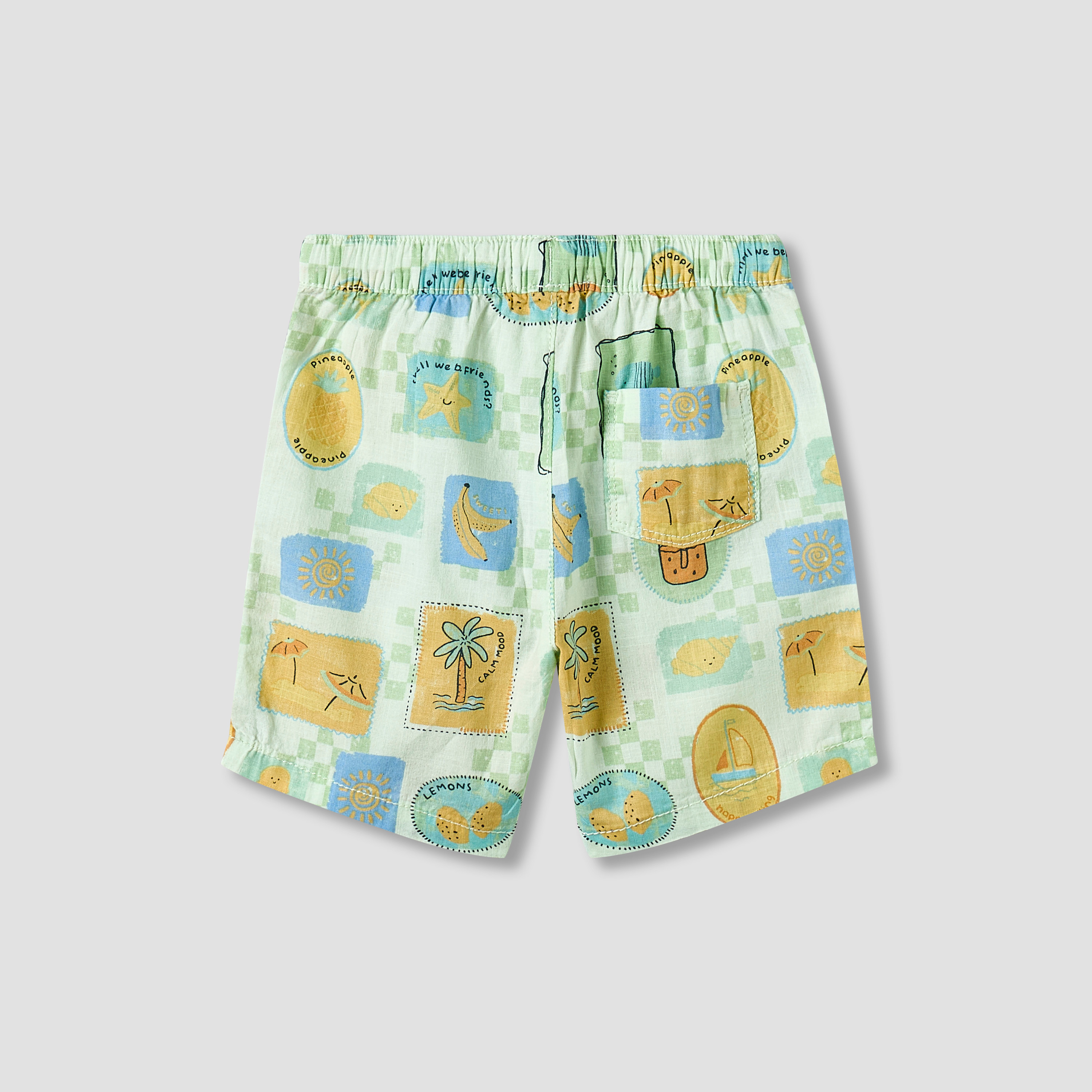 Juniors Collared Short Sleeve Shirt and Shorts Set with Tropical Print-baby-boys-clothing-setsandcoords-image-6