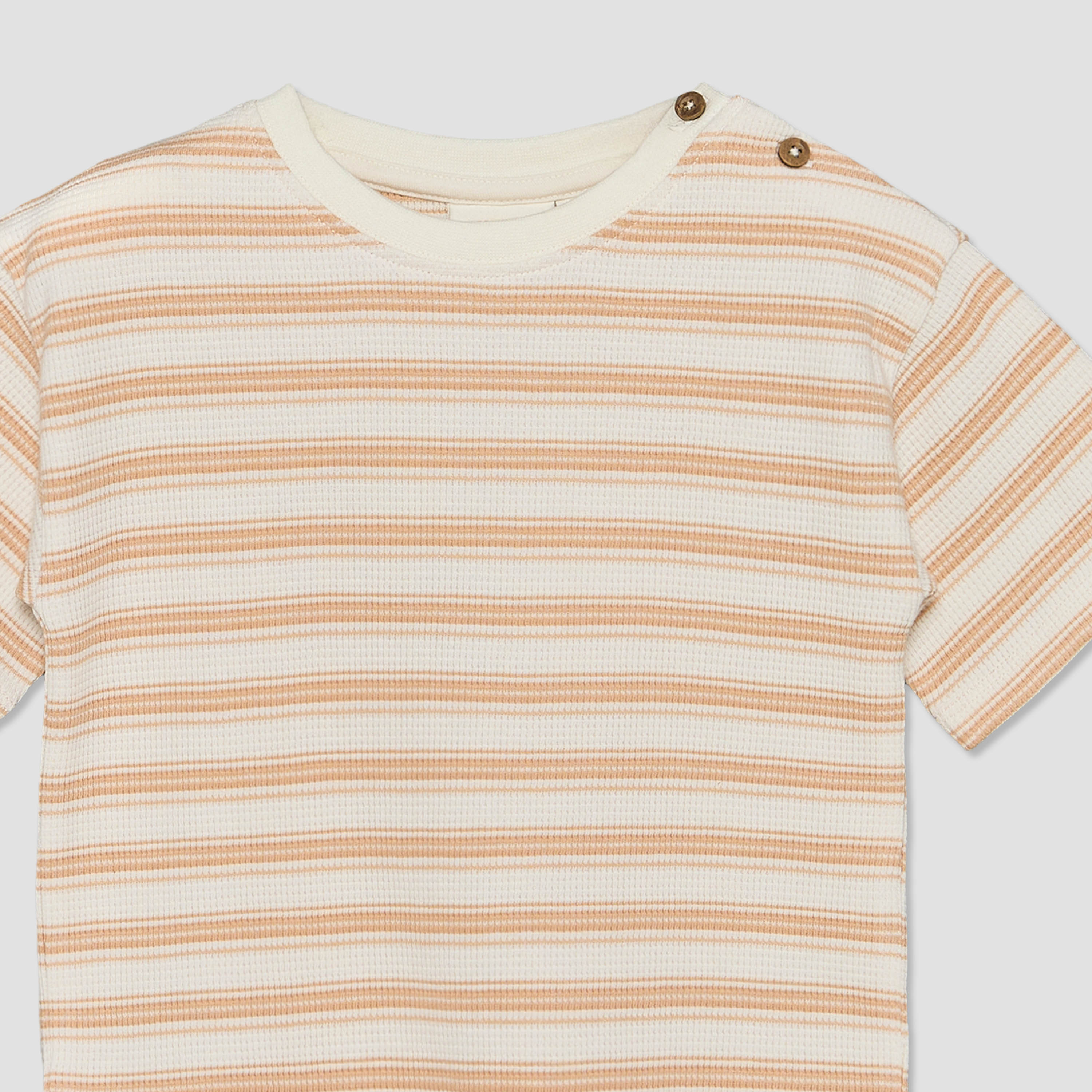 Juniors Crew Neck Short Sleeves T-shirt and Shorts Set with Stripes-baby-boys-clothing-setsandcoords-image-5
