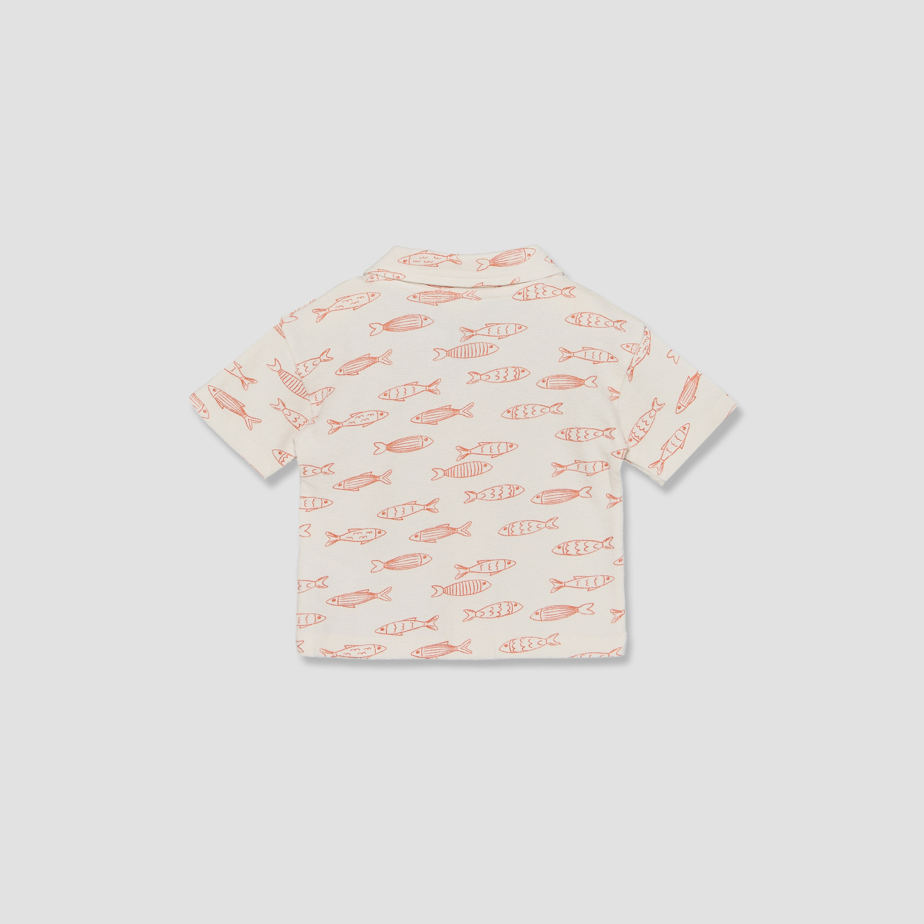 طقم شورت وقميص بياقة وأكمام قصيرة وطبعات سمك من جونيورز-baby-boys-clothing-setsandcoords-image-4