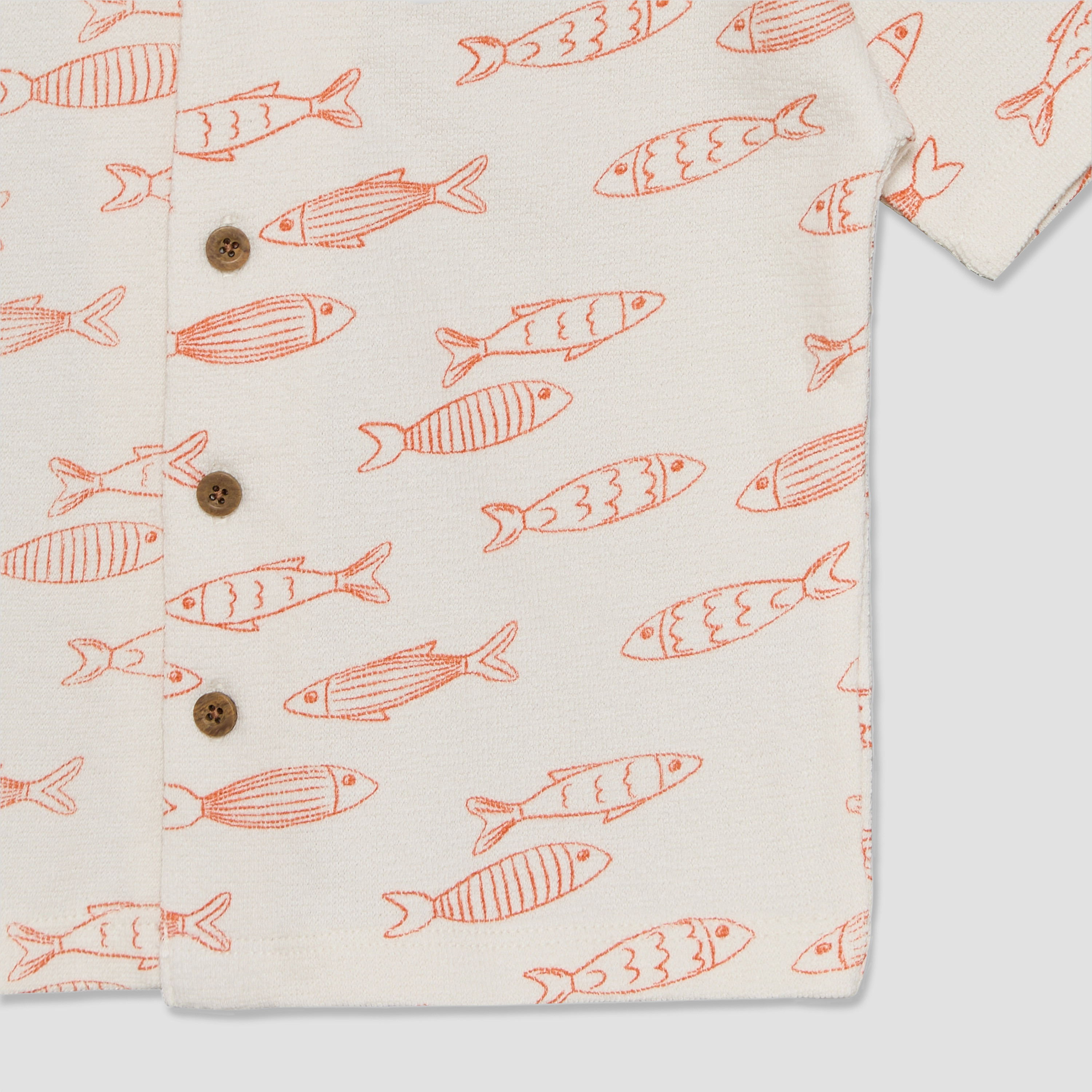 طقم شورت وقميص بياقة وأكمام قصيرة وطبعات سمك من جونيورز-baby-boys-clothing-setsandcoords-image-8