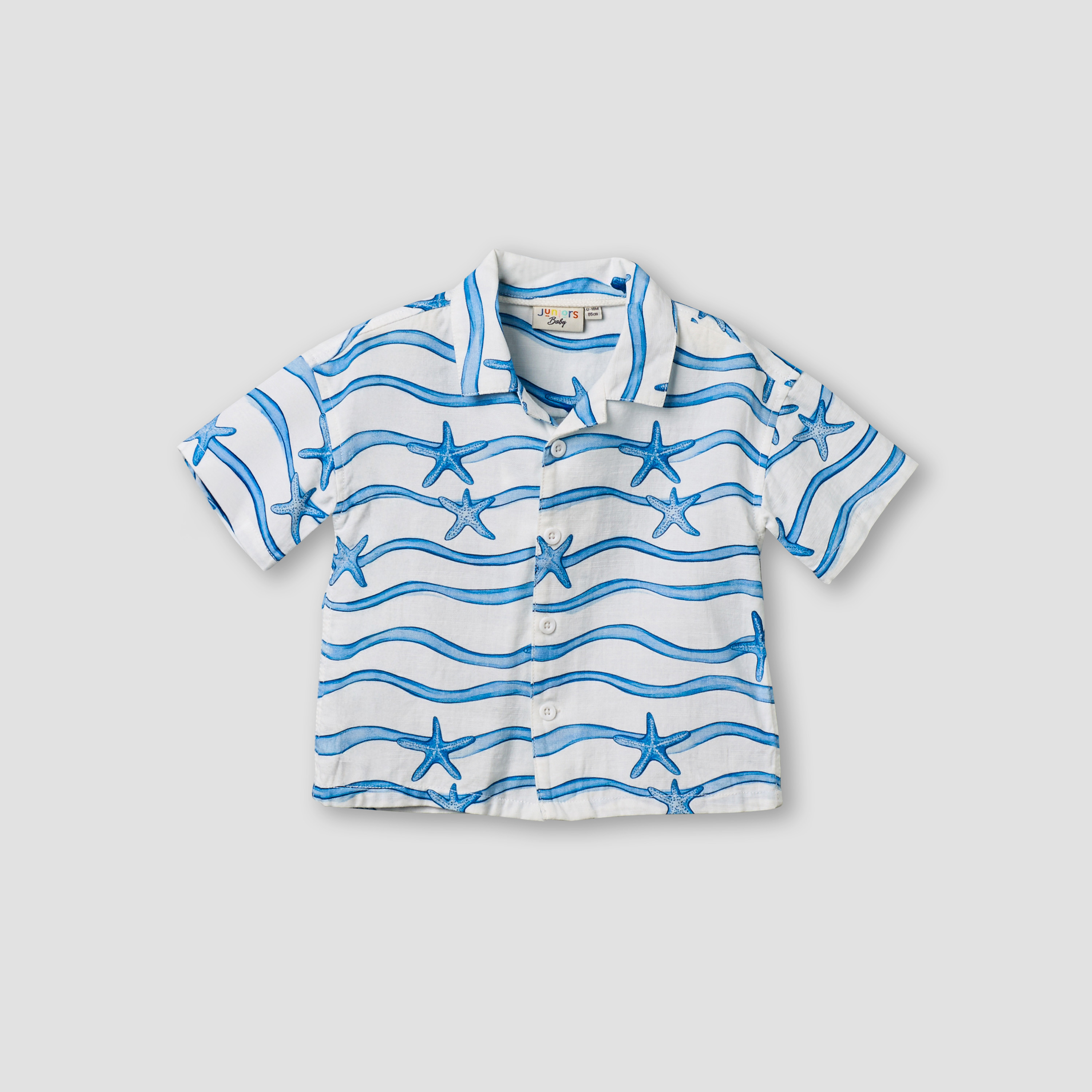 Juniors Collared Neck Short Sleeve Shirt and Shorts Set with Drawstring Closure-baby-boys-clothing-setsandcoords-image-3