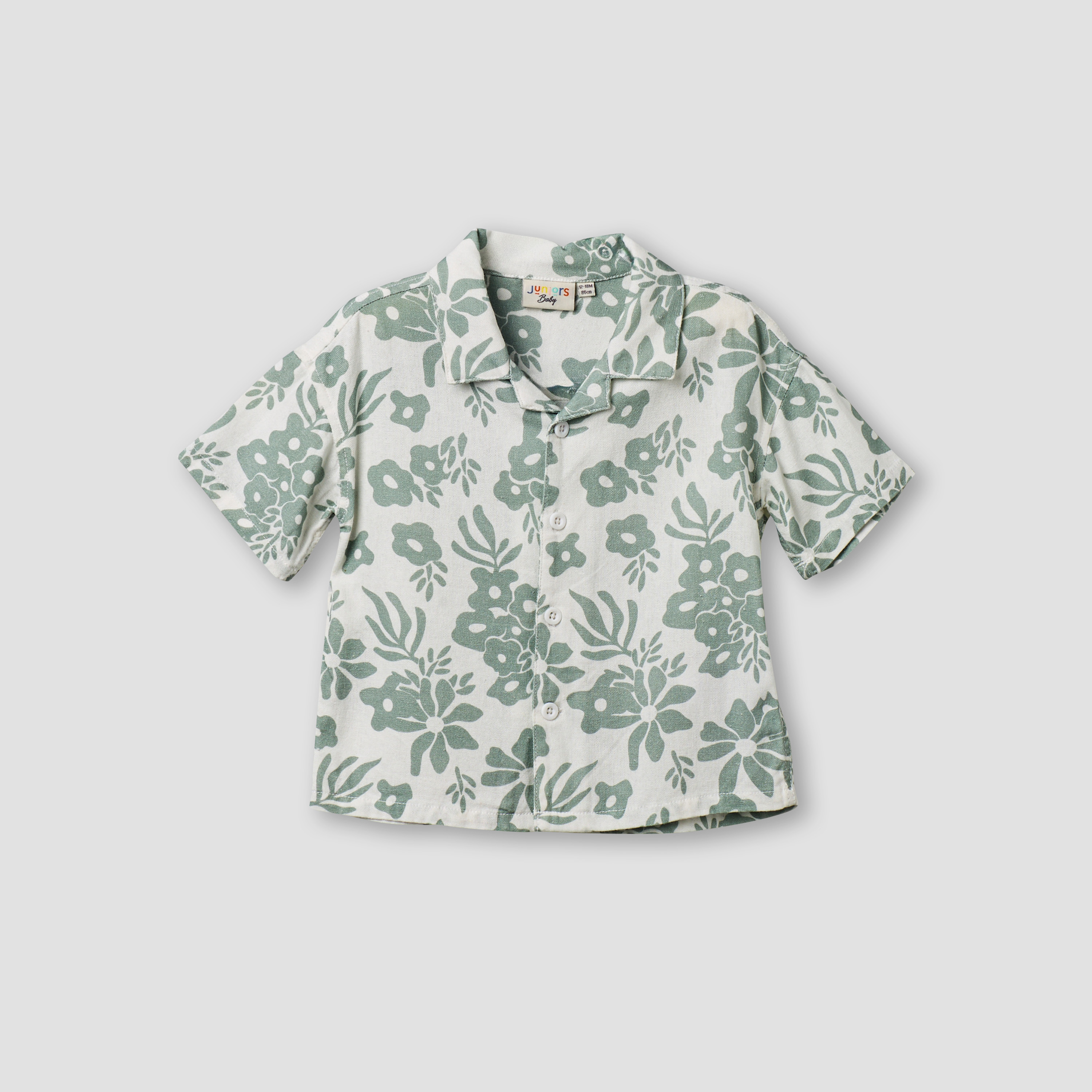 Juniors Collared Neck Short Sleeve Shirt and Shorts Set with Drawstring Closure-baby-boys-clothing-setsandcoords-image-2