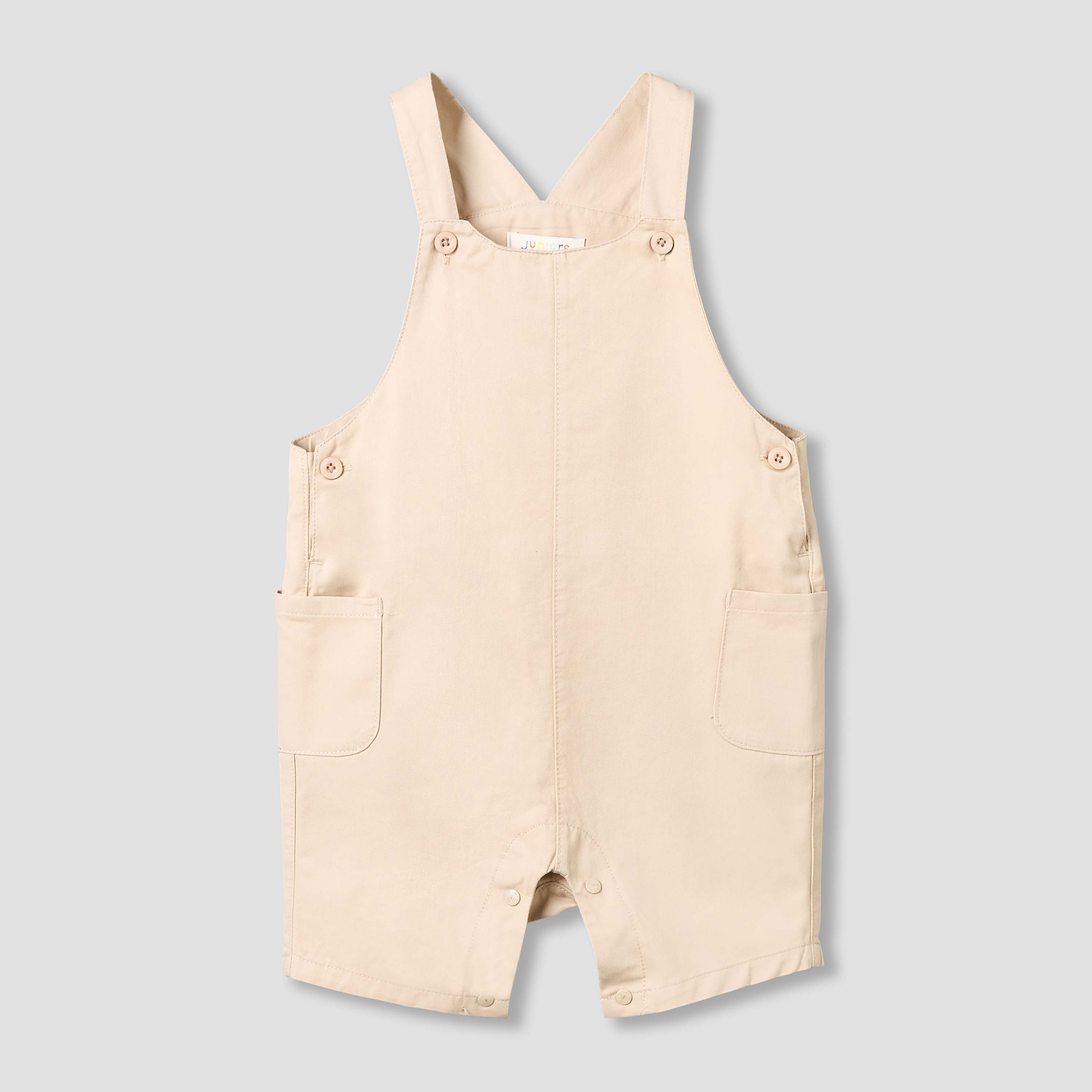 Juniors Crew Neck Short Sleeves T-shirt and Dungaree Set with Pockets-baby-boys-clothing-setsandcoords-image-2