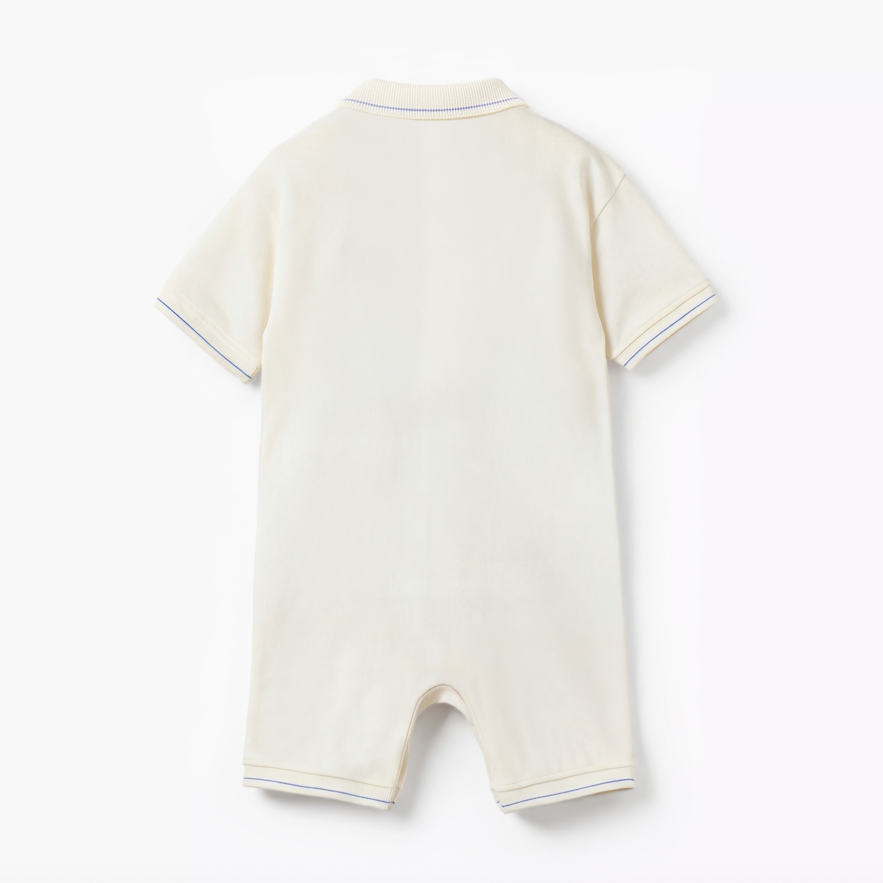 Juniors Collared Short Sleeves Romper with Embroidery-baby-boys-clothing-rompers-image-2