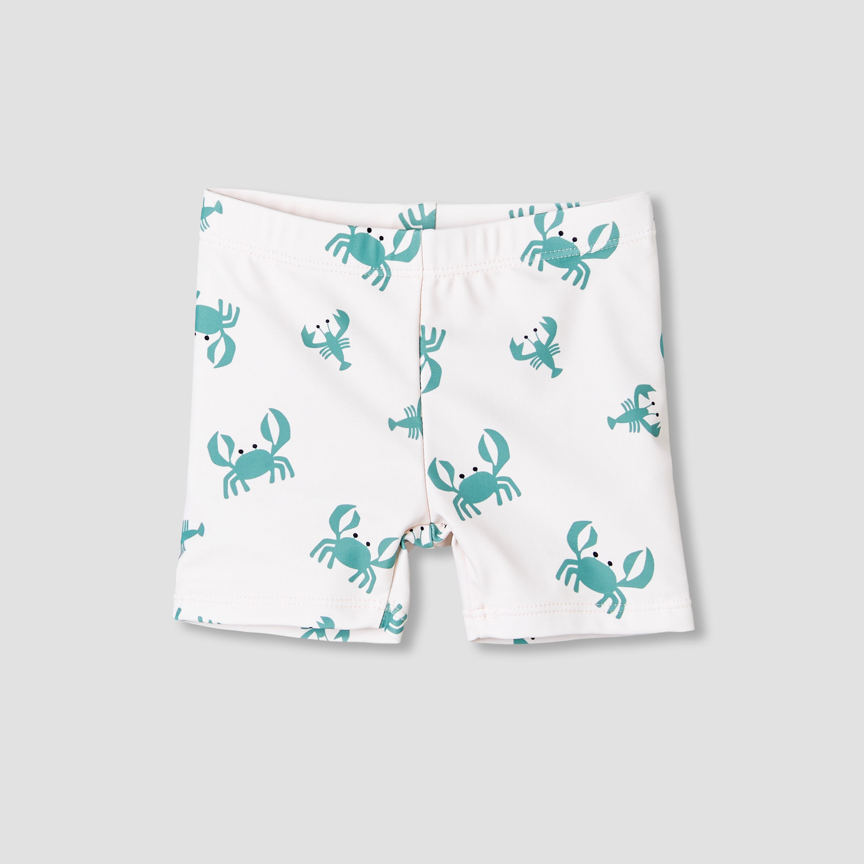 Juniors Crew Neck Short Sleeve Rashguard Set with Crab Print-baby-boys-clothing-swimwear-image-4