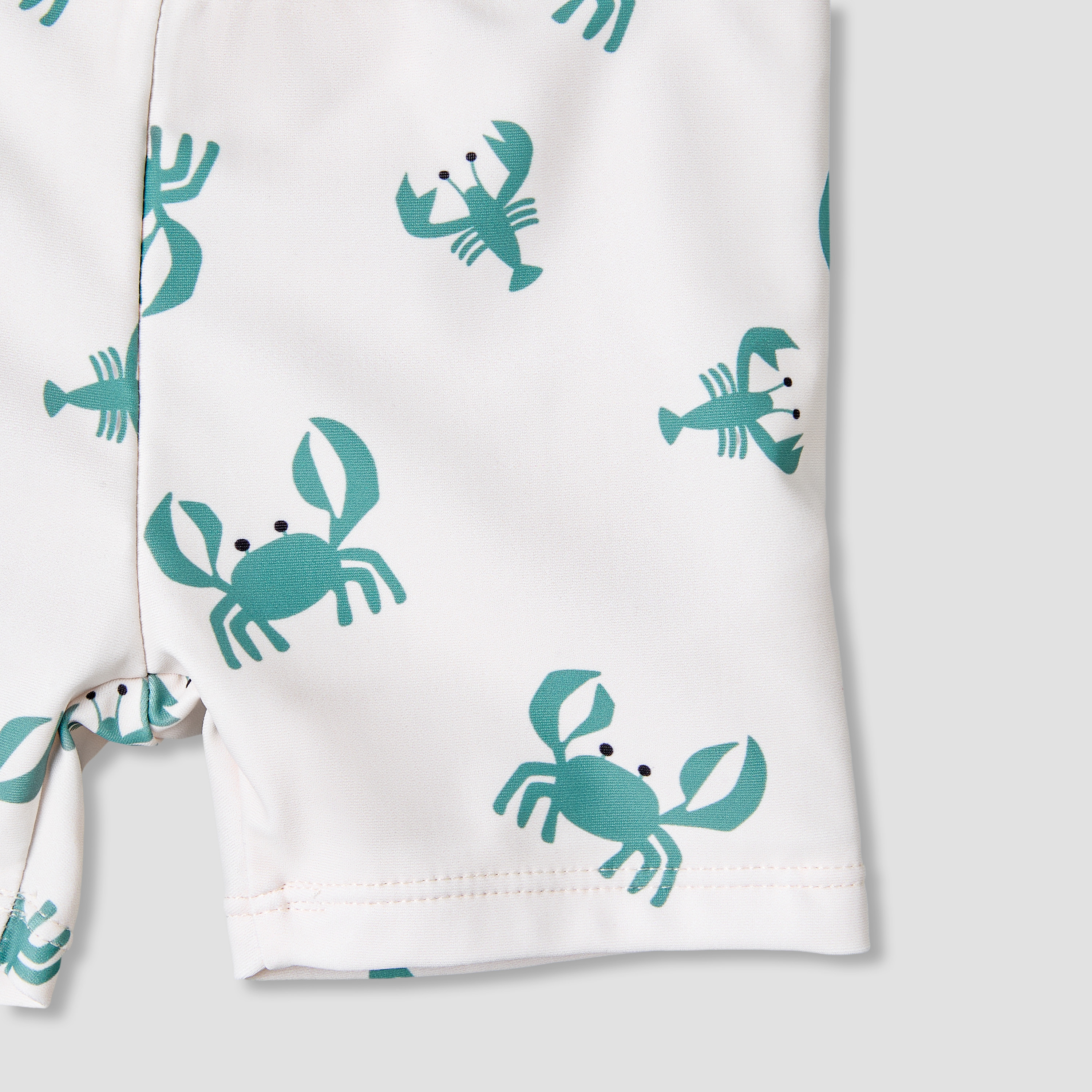 Juniors Crew Neck Short Sleeve Rashguard Set with Crab Print-baby-boys-clothing-swimwear-image-8