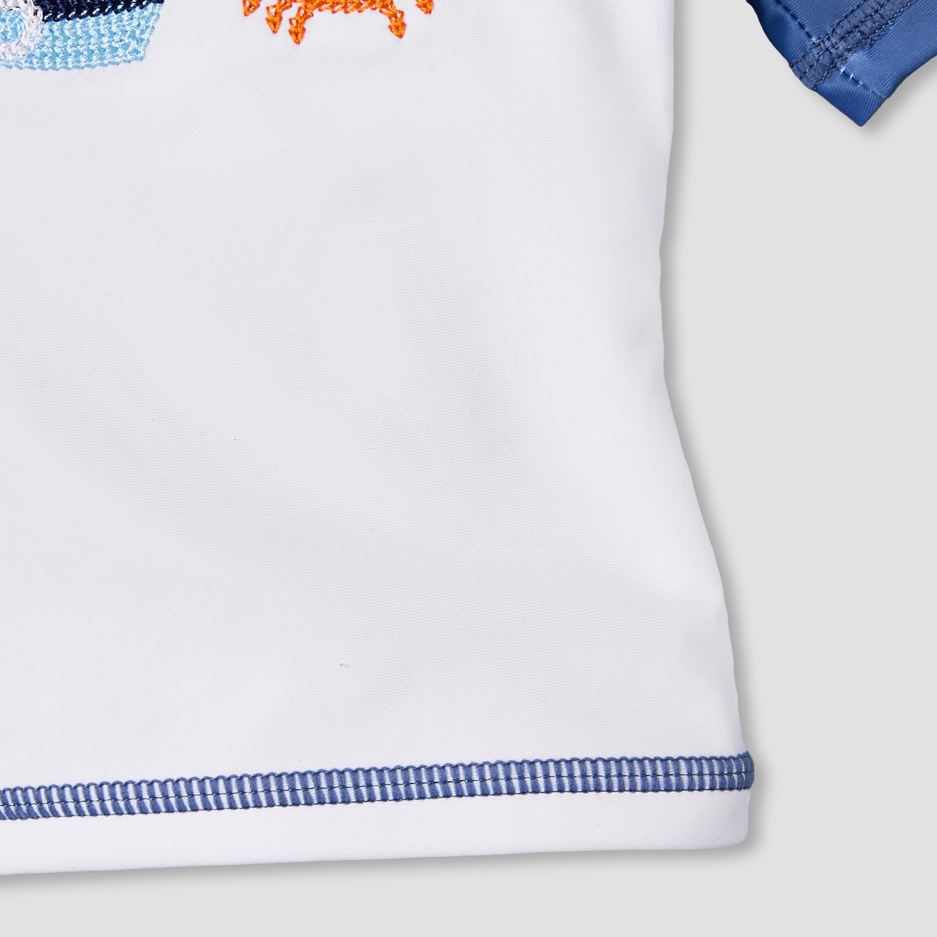 Juniors Crew Neck Short Sleeve Rashguard Set with Nautical Embroidery-baby-boys-clothing-swimwear-image-6