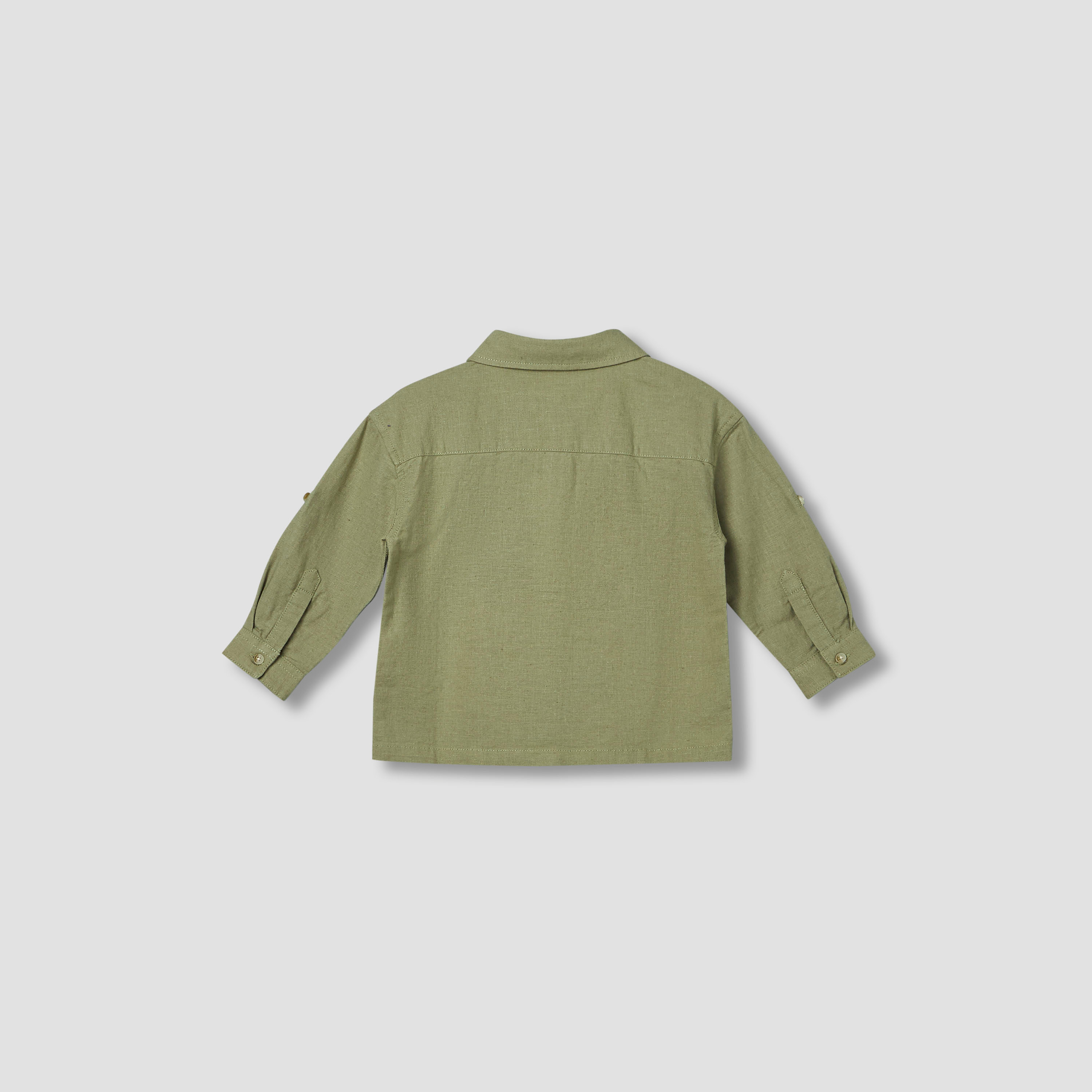 Juniors Collared Long Sleeves Shirt with Embroidered Detail-baby-boys-clothing-shirts-image-3