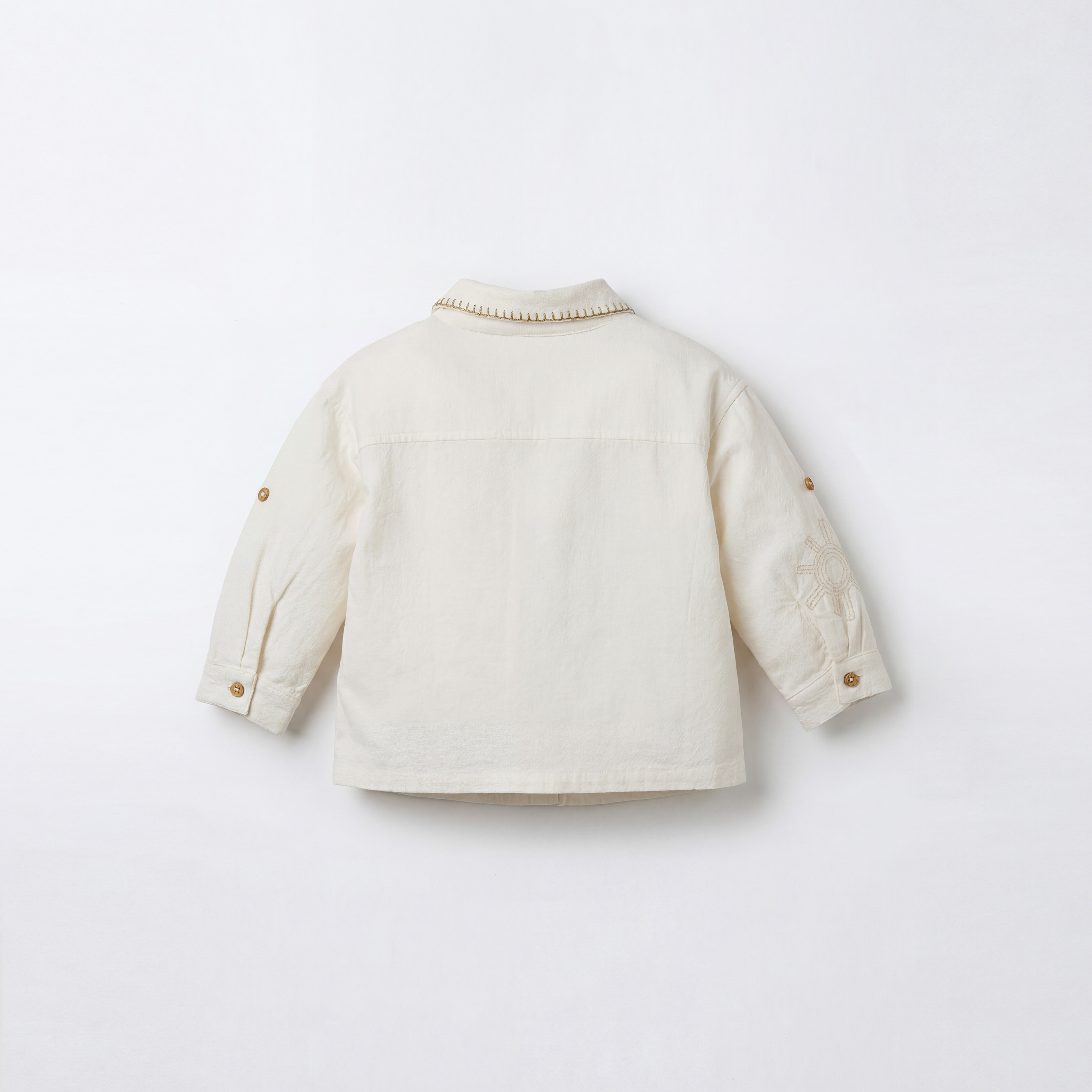 قميص أولادي قطن مطرز بأكمام طويلة وياقة من جونيورز-baby-boys-clothing-shirts-image-3