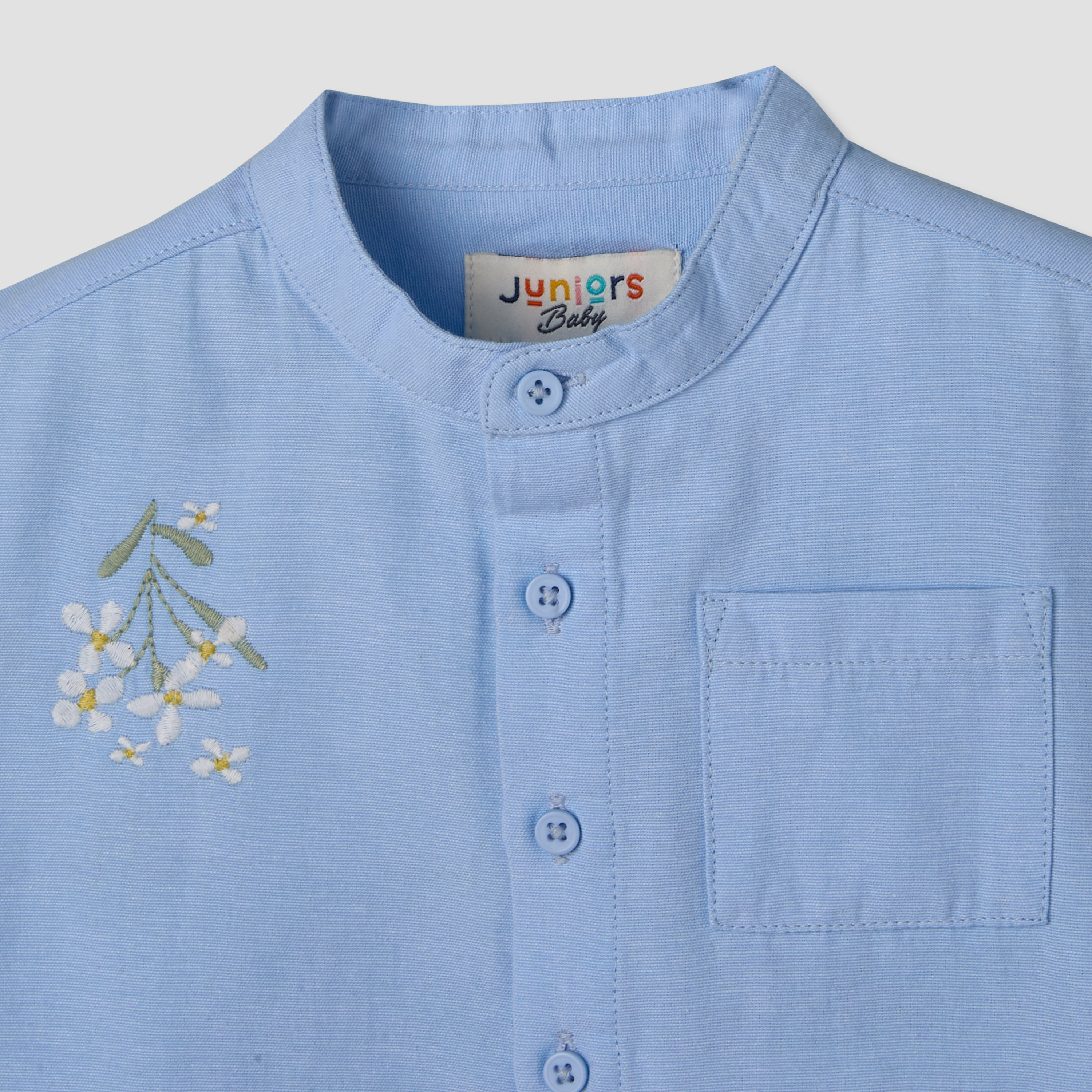 Juniors Short Sleeves Shirt with Embroidery-baby-boys-clothing-shirts-image-4