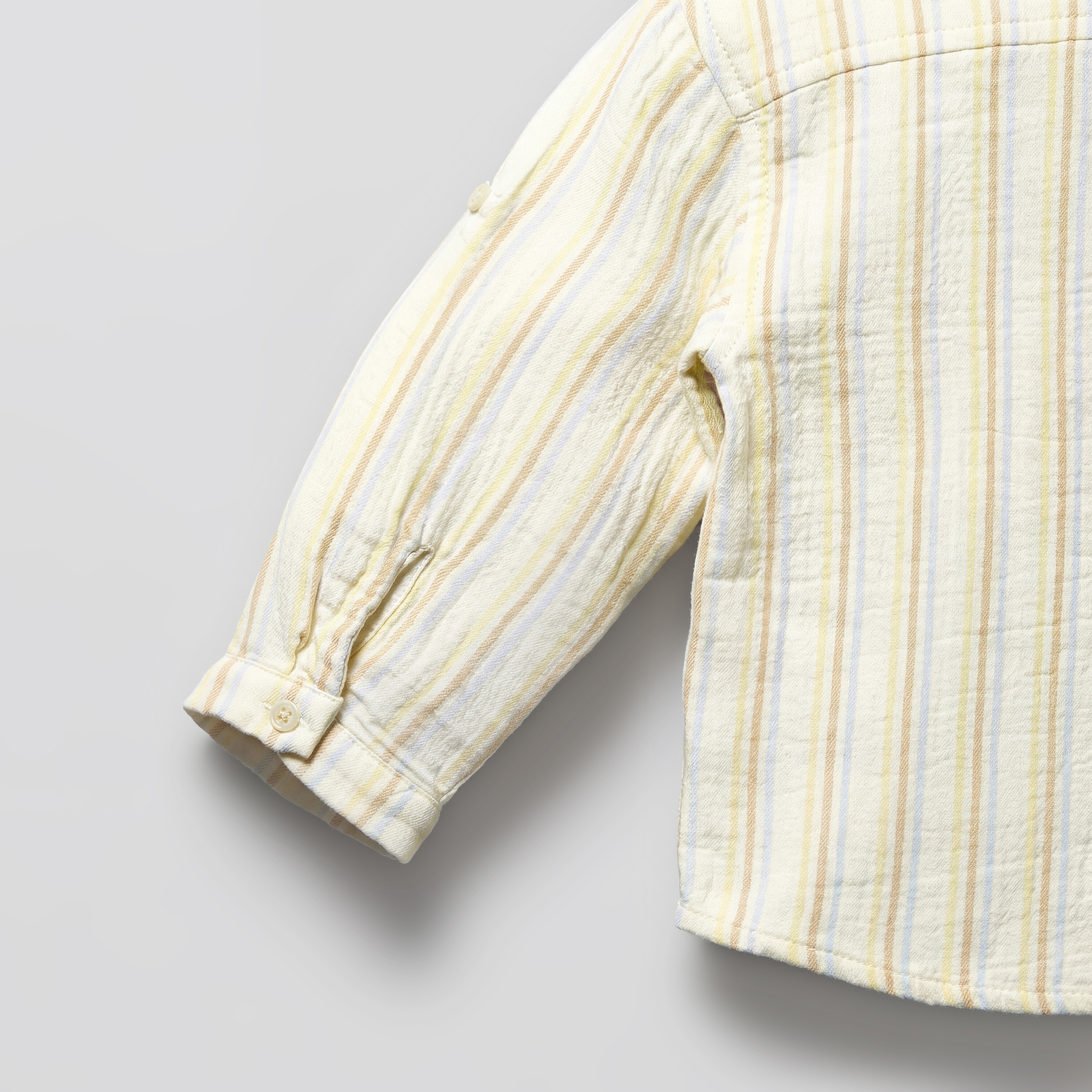 Juniors Mandarin Collar Long Sleeves Shirt with Stripes-baby-boys-clothing-shirts-image-5