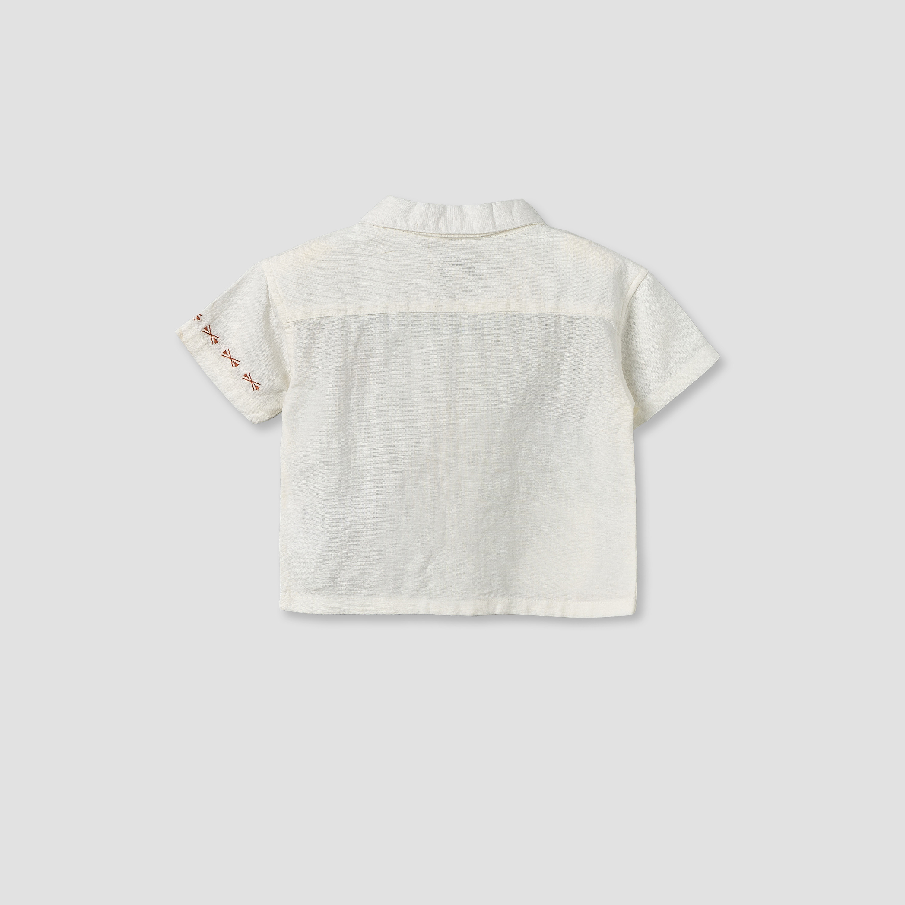 Juniors Short Sleeves Shirt with Embroidery-baby-boys-clothing-shirts-image-3