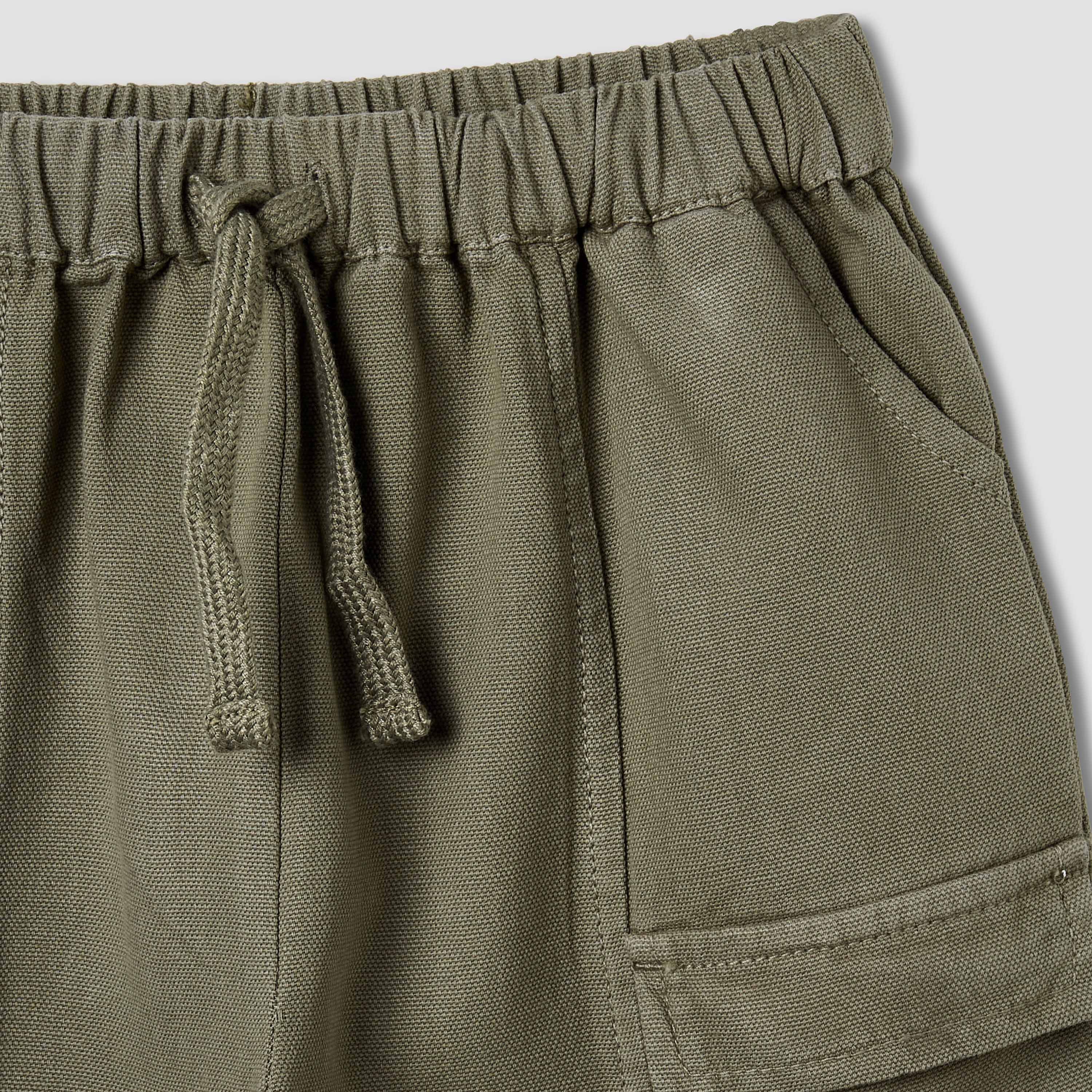 Juniors Boys Trousers with Cargo Pockets - Cotton - Drawstring Waist-baby-boys-clothing-bottoms-trousers-image-4