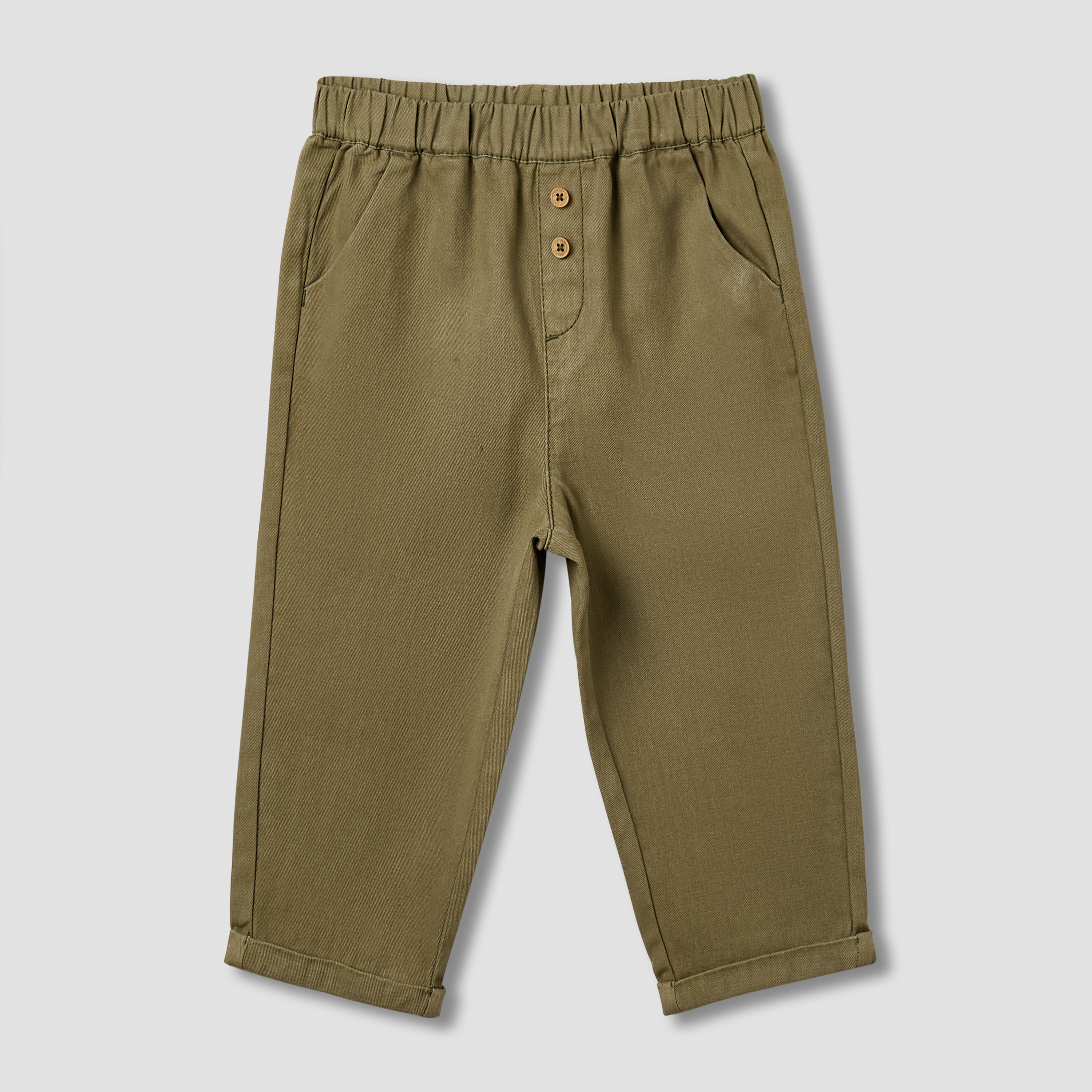 Juniors Boys Trousers with Pockets - Cotton - Elastic Waist-baby-boys-clothing-bottoms-trousers-image-2