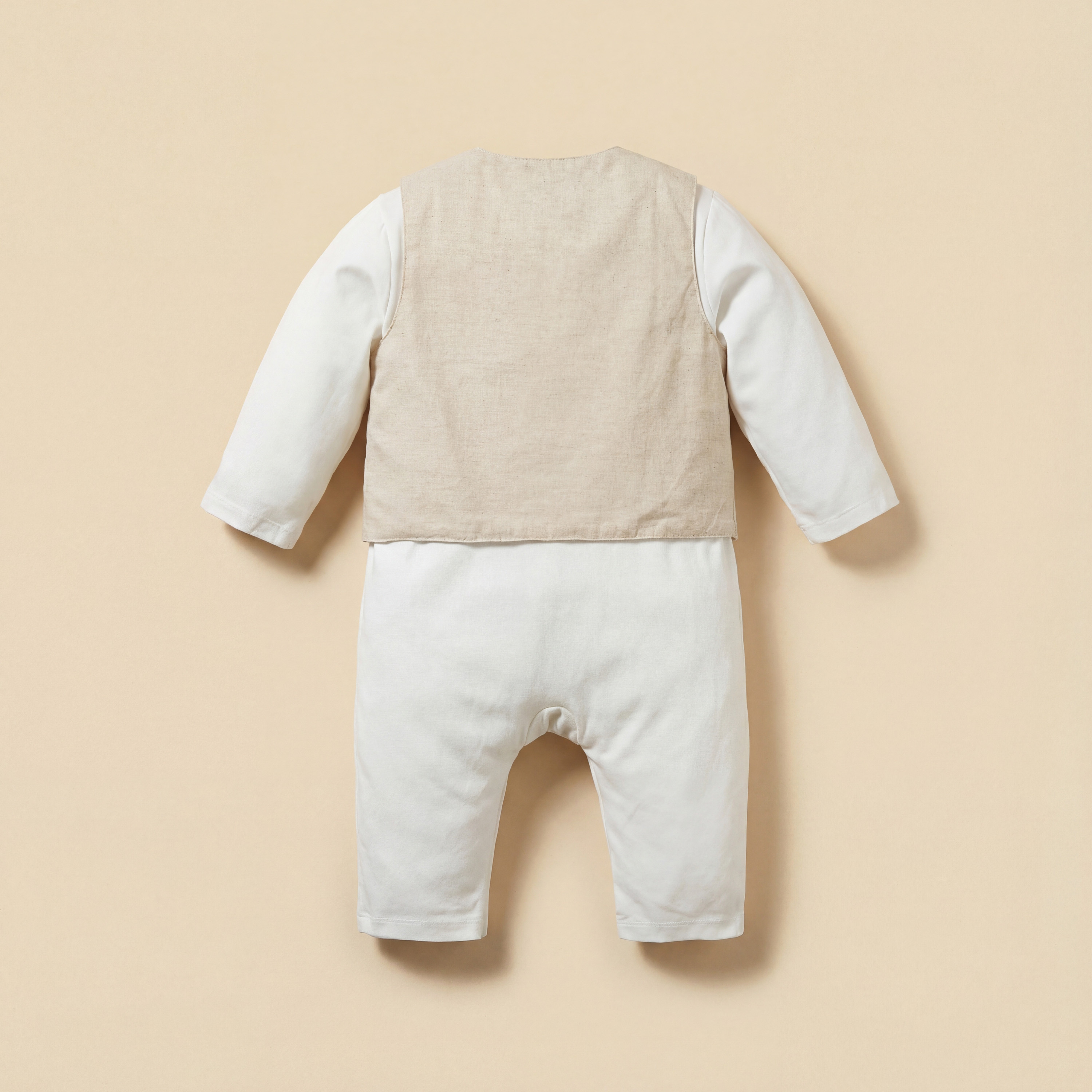 طقم أفرول بياقة ماندارين وأكمام طويلة مع فيست علوي مطرّز من جونيورز-baby-boys-clothing-setsandcoords-image-3