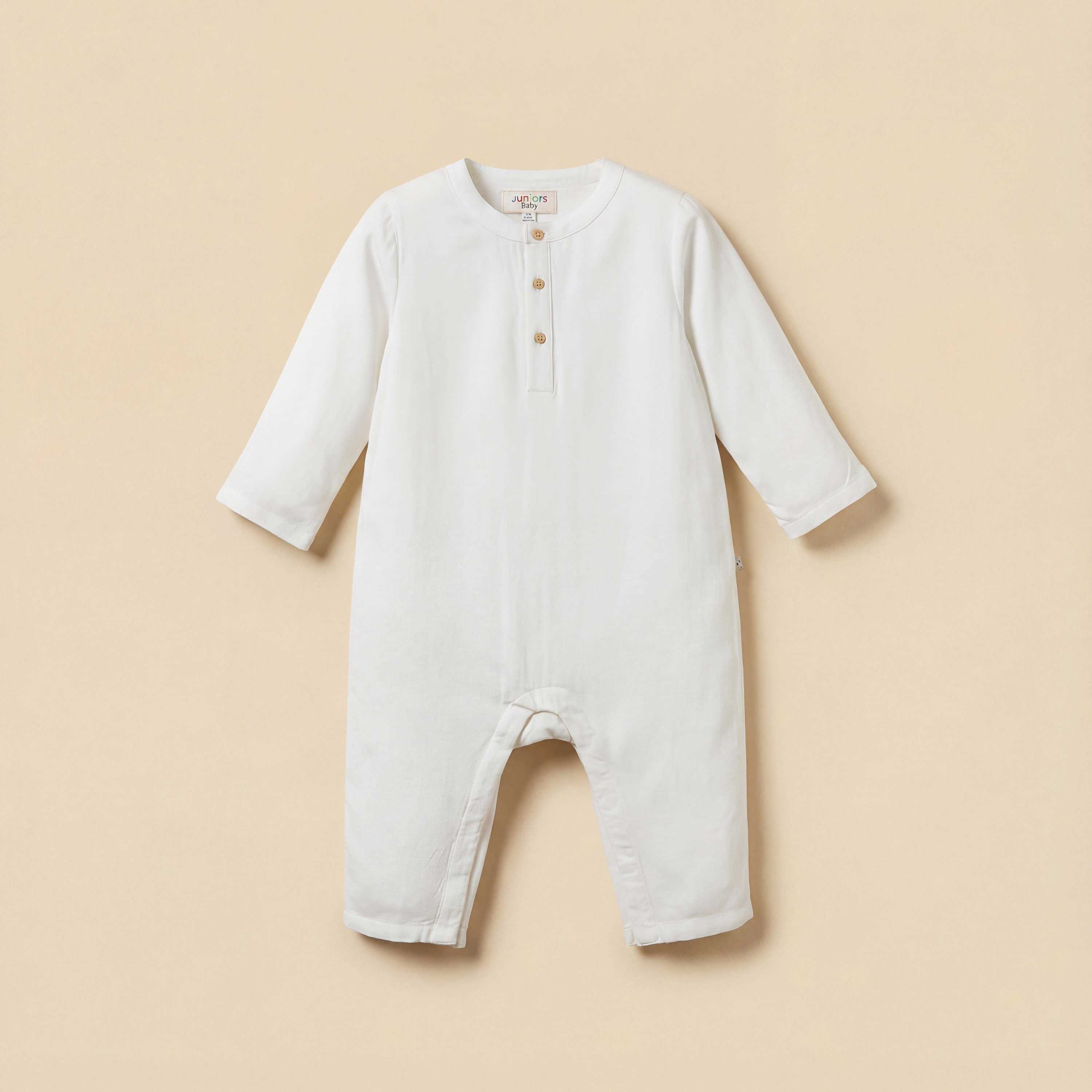 طقم أفرول بياقة ماندارين وأكمام طويلة مع فيست علوي مطرّز من جونيورز-baby-boys-clothing-setsandcoords-image-4