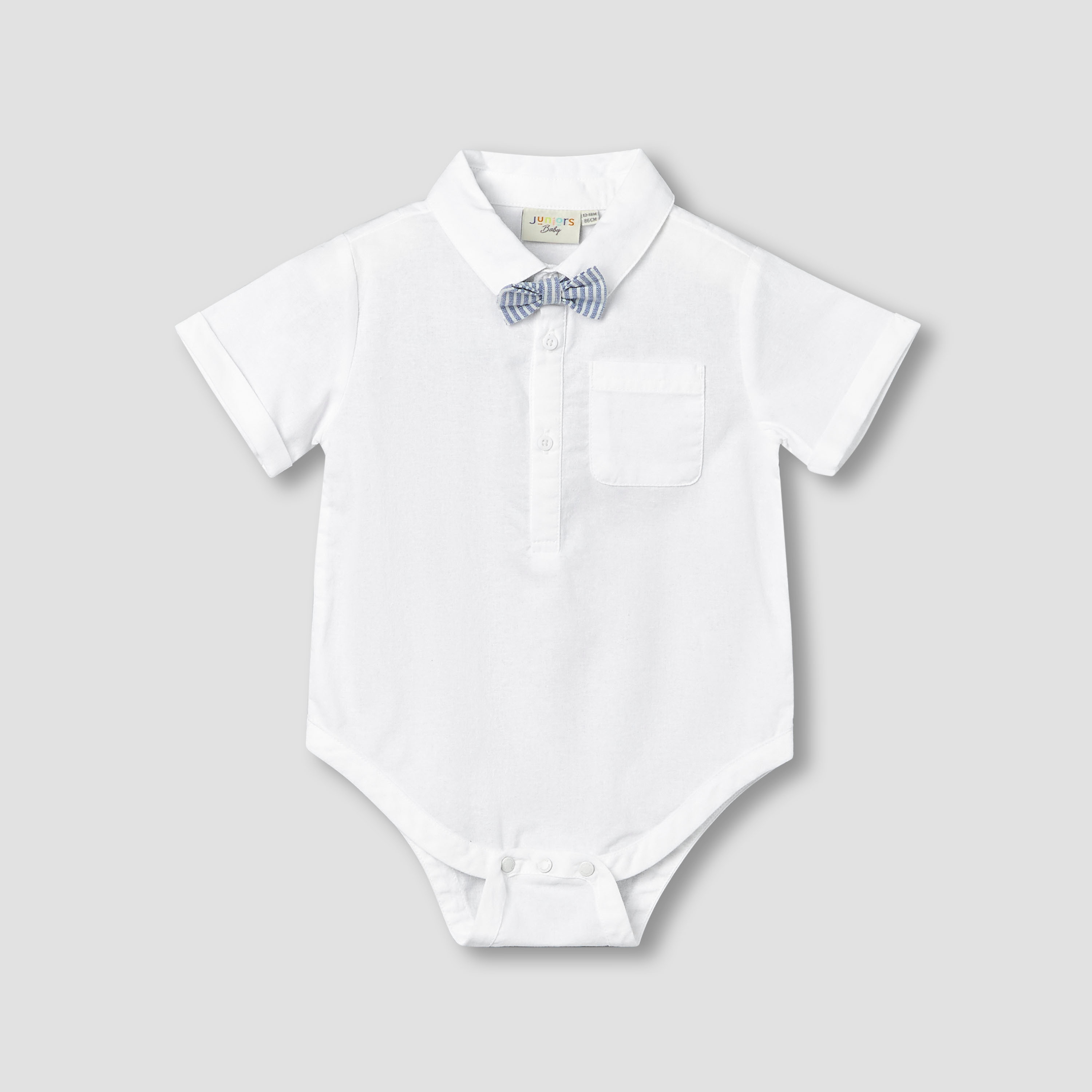 Juniors Collared Short Sleeves Bodysuit and Dungaree Set with Stripes-baby-boys-clothing-setsandcoords-image-4