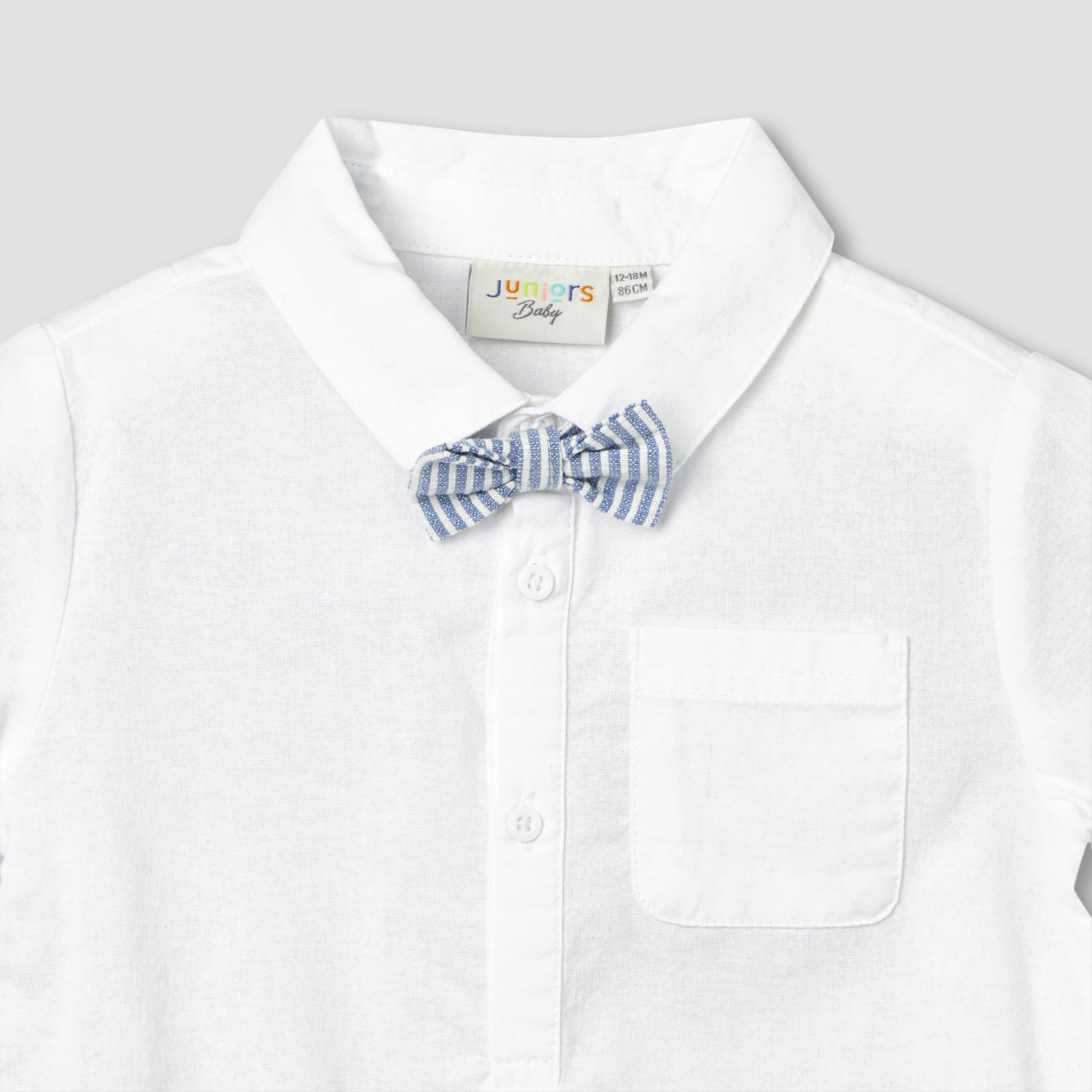 Juniors Collared Short Sleeves Bodysuit and Dungaree Set with Stripes-baby-boys-clothing-setsandcoords-image-6