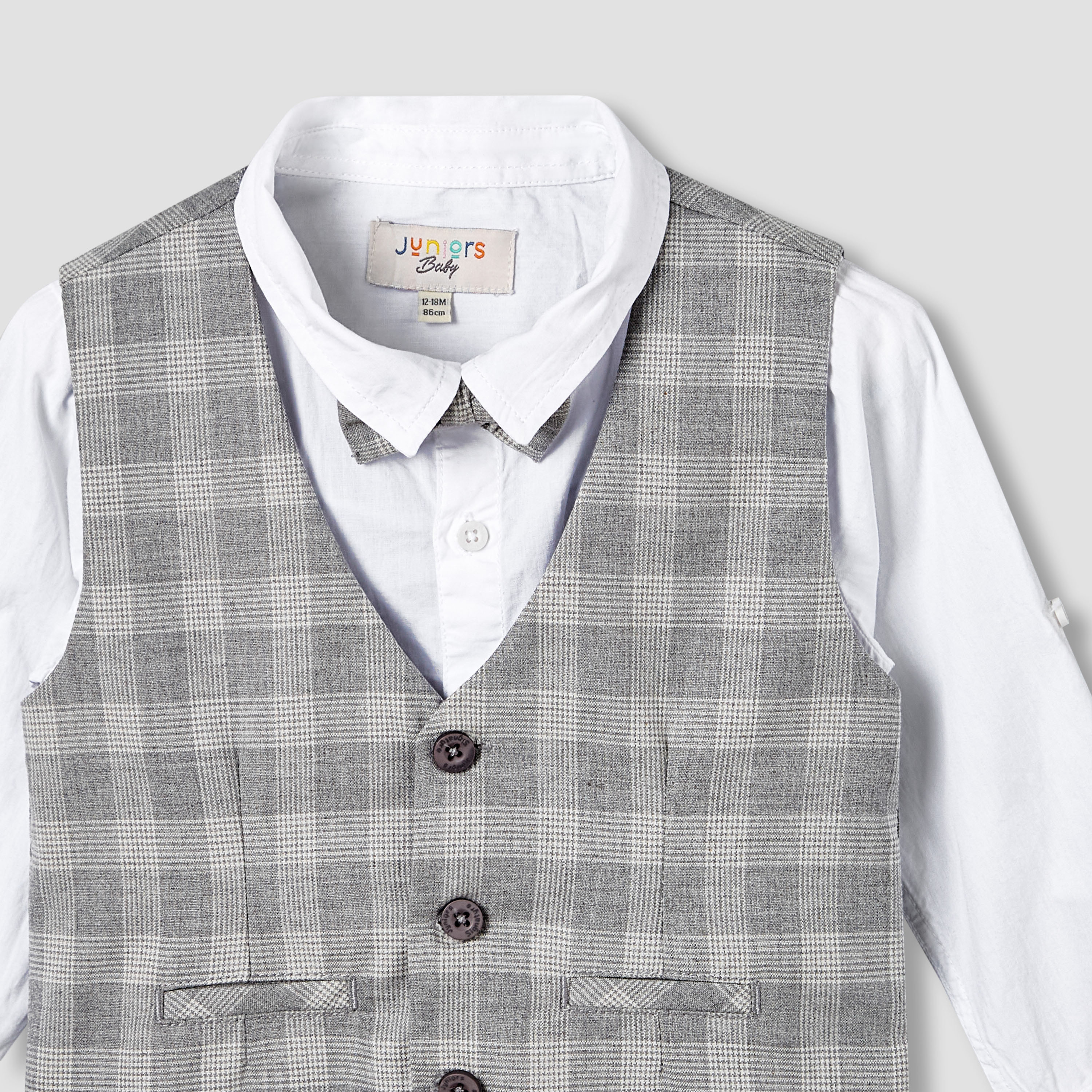 Set of 4 Juniors Clothing Gift Set with Checked Design-baby-boys-clothing-setsandcoords-image-6