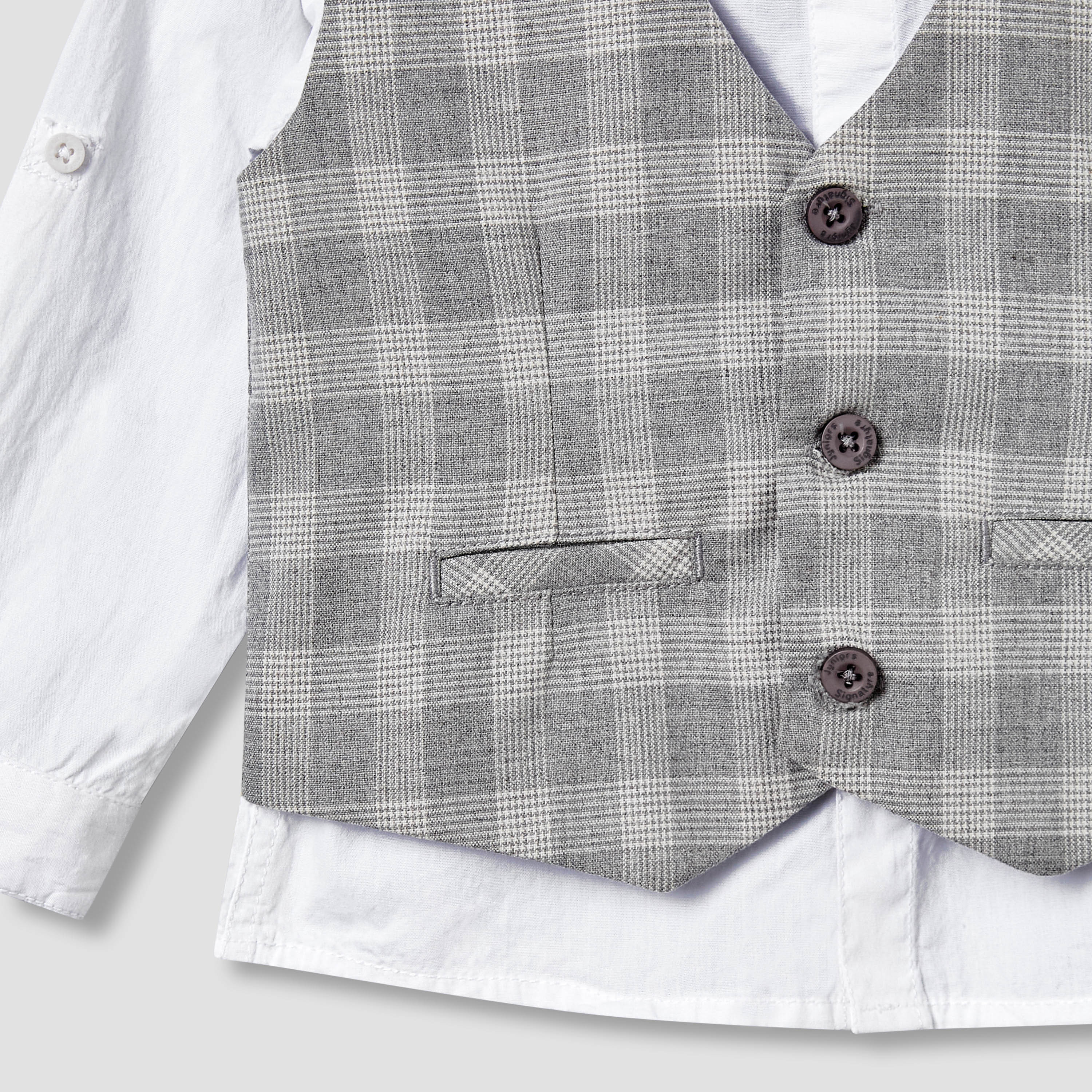 Set of 4 Juniors Clothing Gift Set with Checked Design-baby-boys-clothing-setsandcoords-image-7