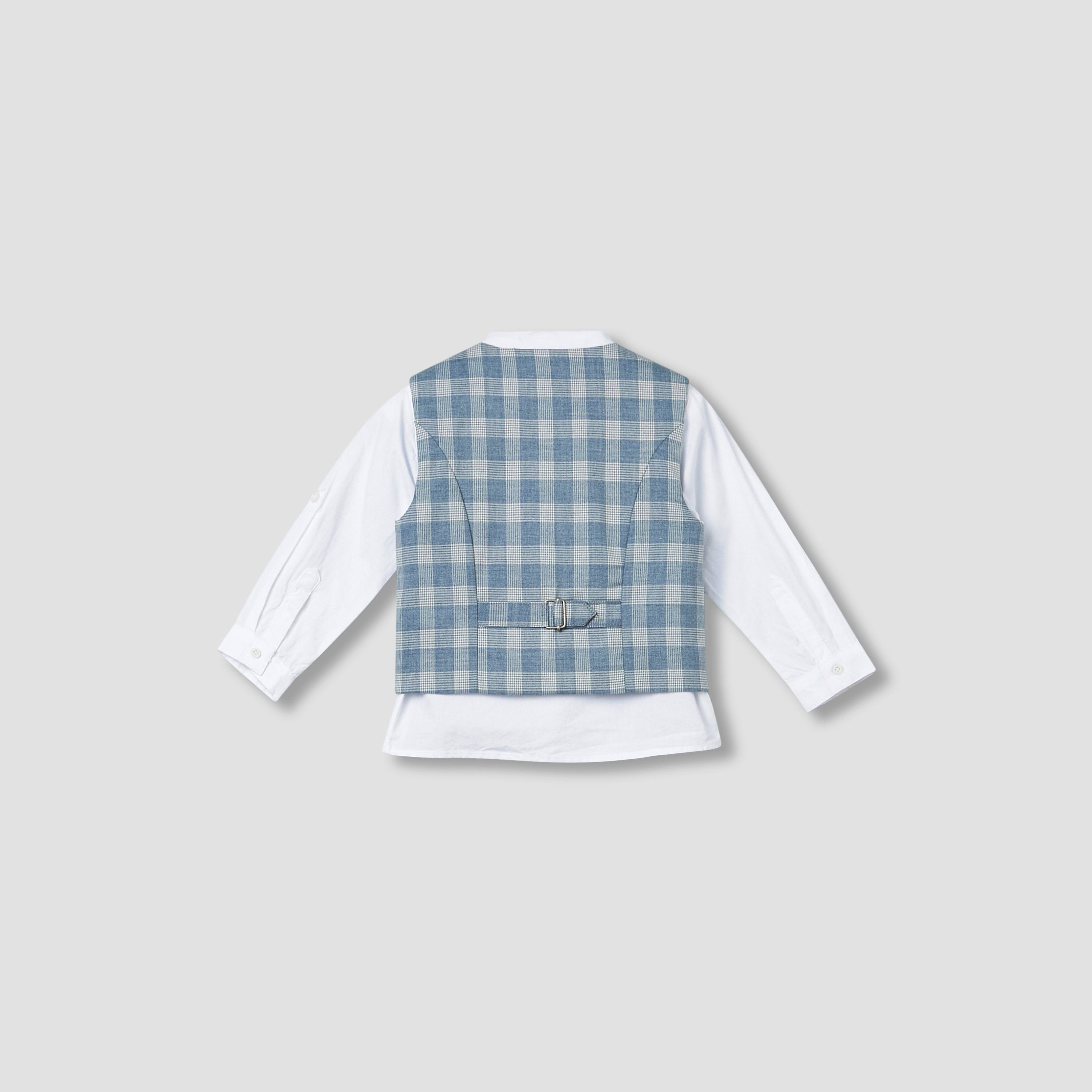 Set of 4 Juniors Clothing Gift Set with Checked Design-baby-boys-clothing-setsandcoords-image-4