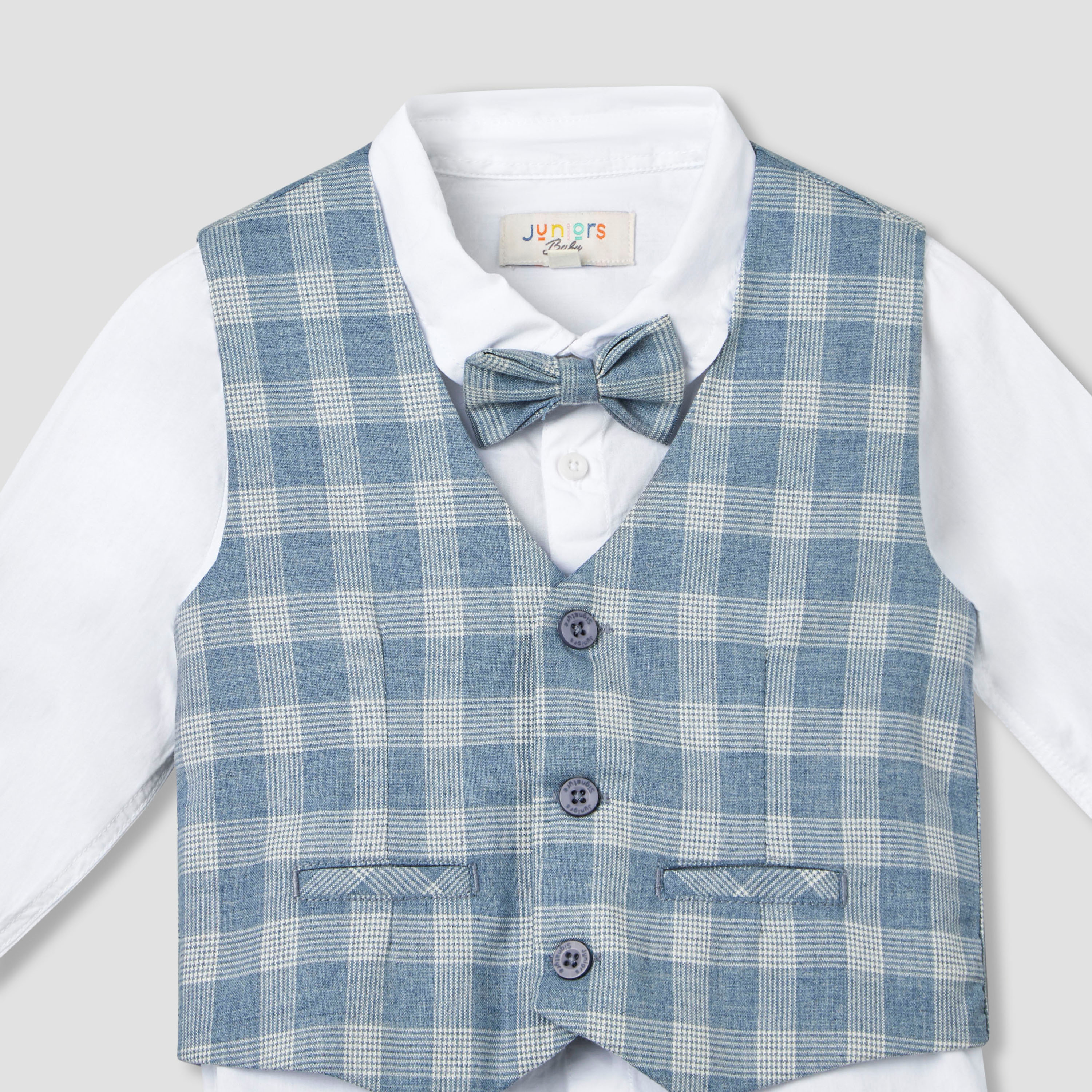 Set of 4 Juniors Clothing Gift Set with Checked Design-baby-boys-clothing-setsandcoords-image-6