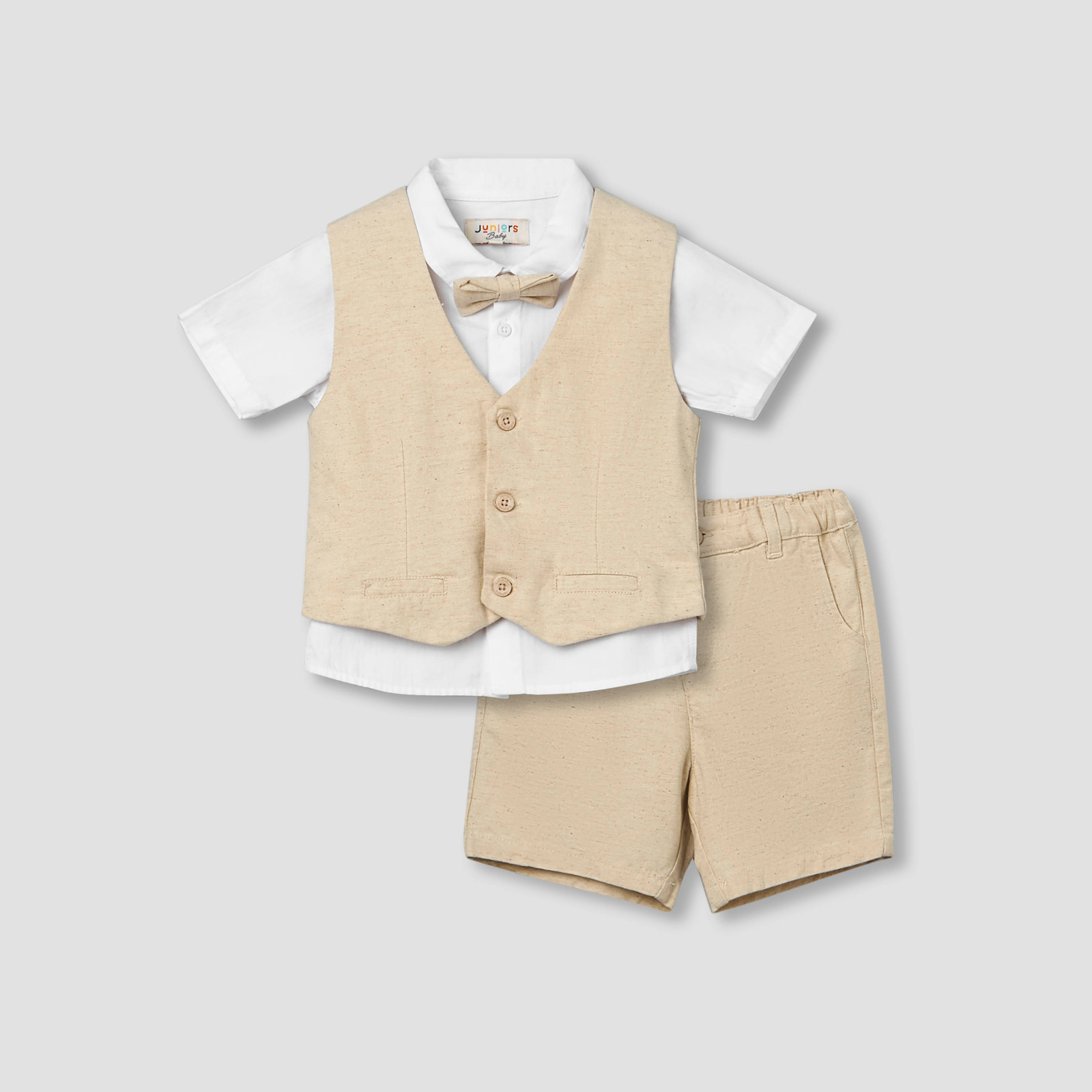 Set of 4 Juniors Clothing Gift Set with Checked Design-baby-boys-clothing-setsandcoords-image-2