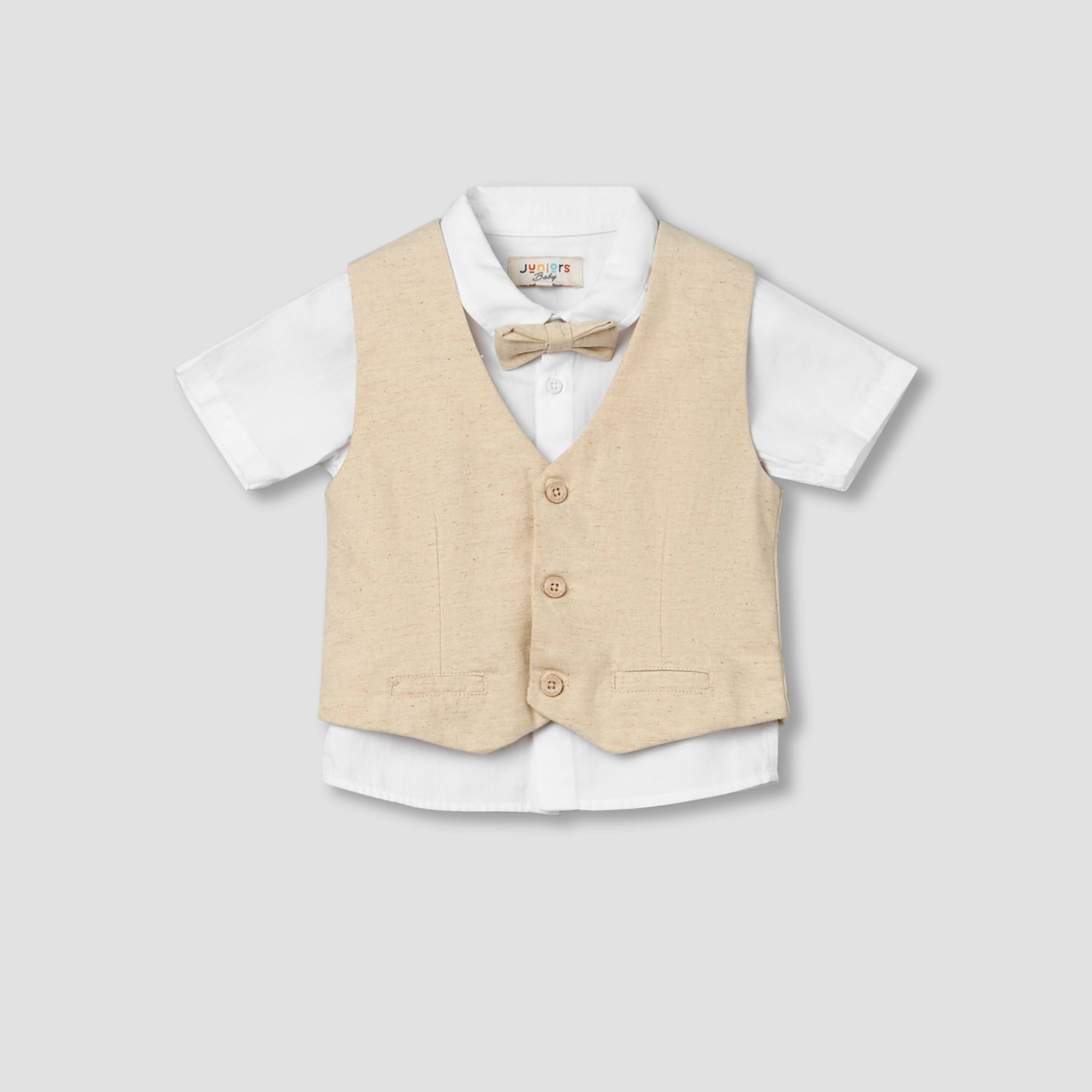 Set of 4 Juniors Clothing Gift Set with Checked Design-baby-boys-clothing-setsandcoords-image-3
