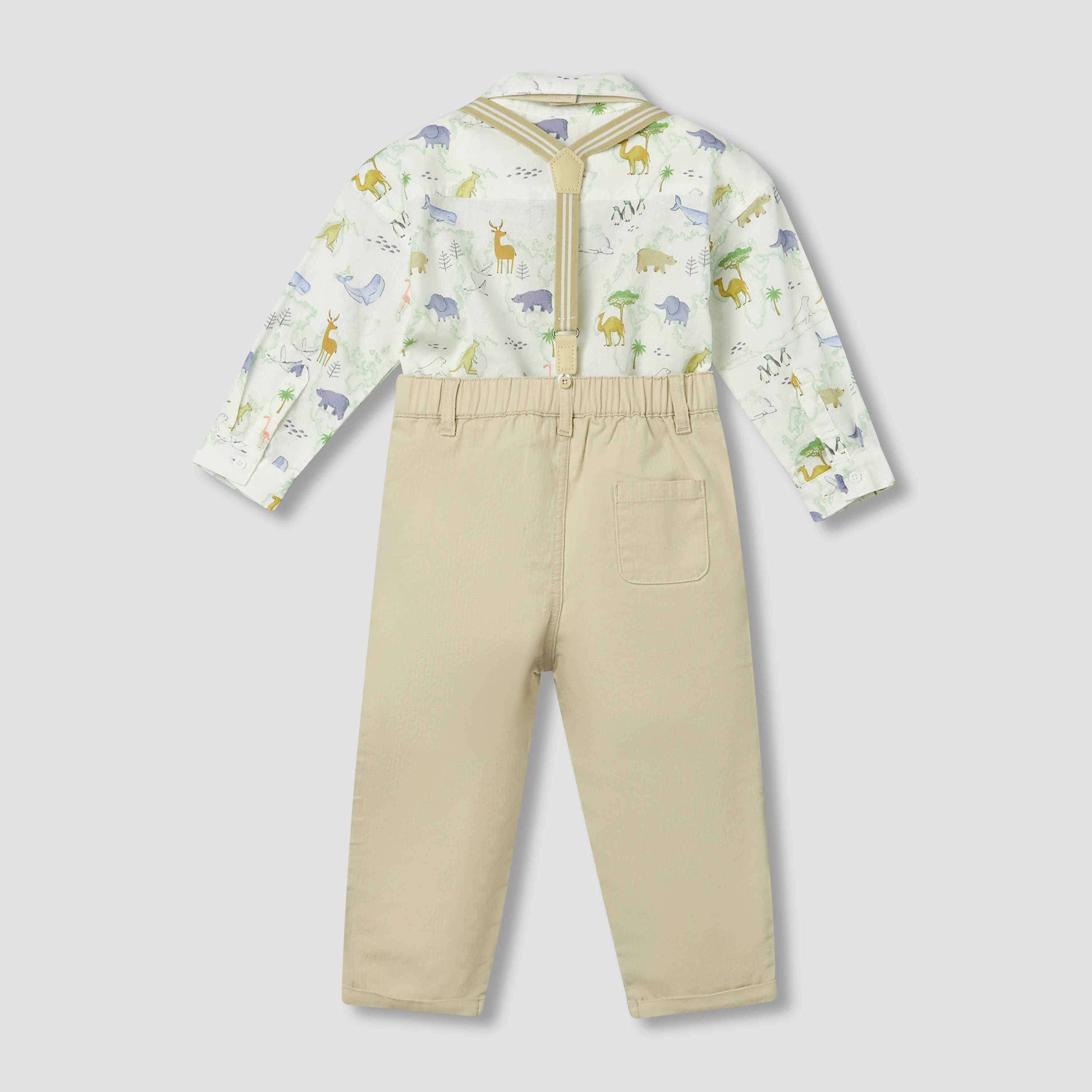 Juniors Collared Neck Long Sleeves Shirt and Pants Set with Suspenders-baby-boys-clothing-setsandcoords-image-3