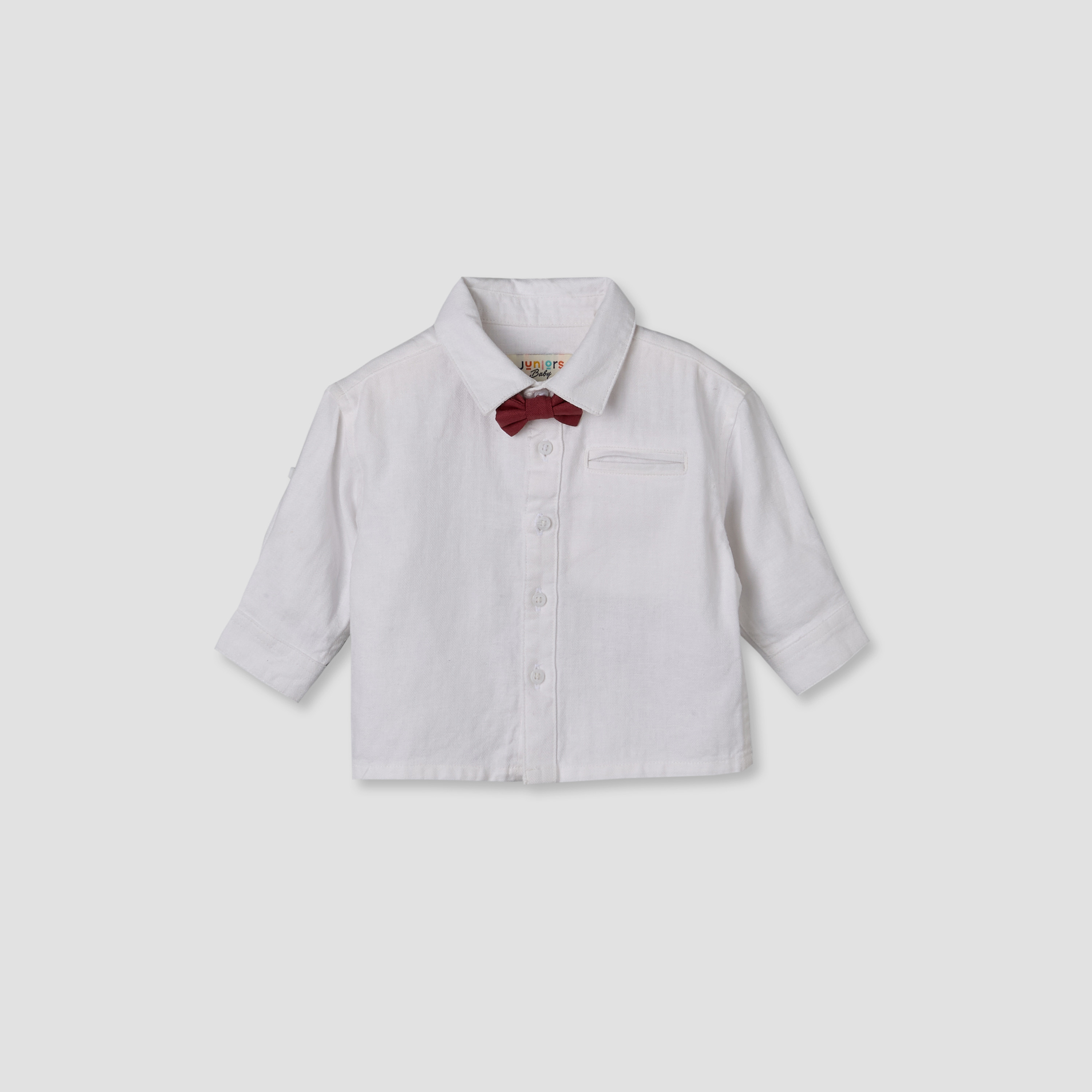 طقم شورت بحمالات وقميص بأكمام طويلة وياقة عادية من جونيورز-baby-boys-clothing-setsandcoords-image-4
