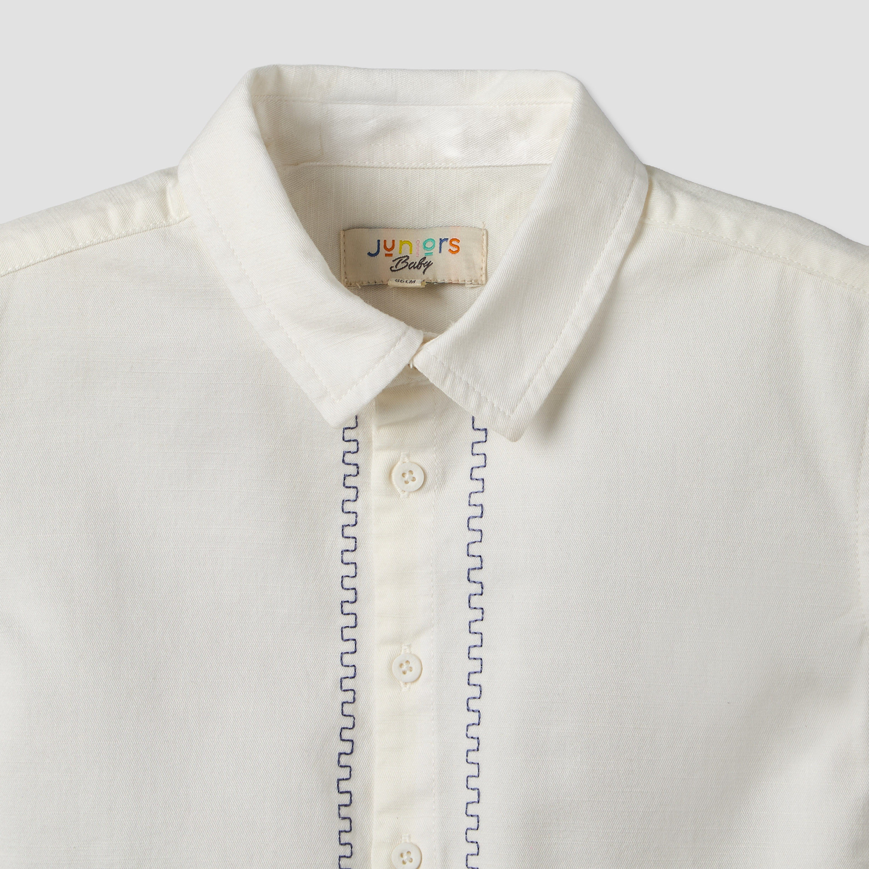 Juniors Collared Short Sleeves Shirt and Shorts Set with Embroidery-baby-boys-clothing-setsandcoords-image-5
