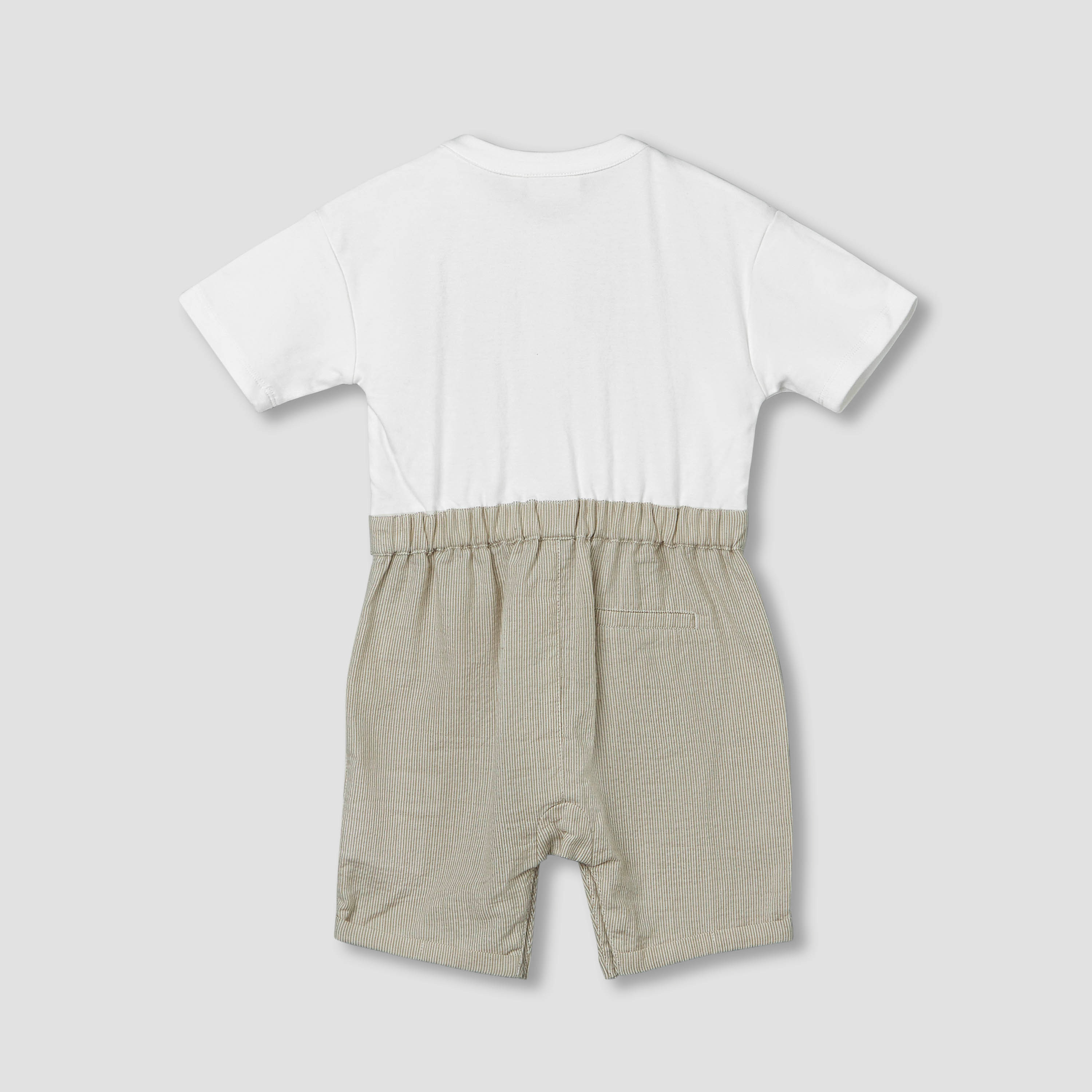 Juniors Henley Neck Short Sleeves Romper with Star Embroidered-baby-boys-clothing-rompers-image-3