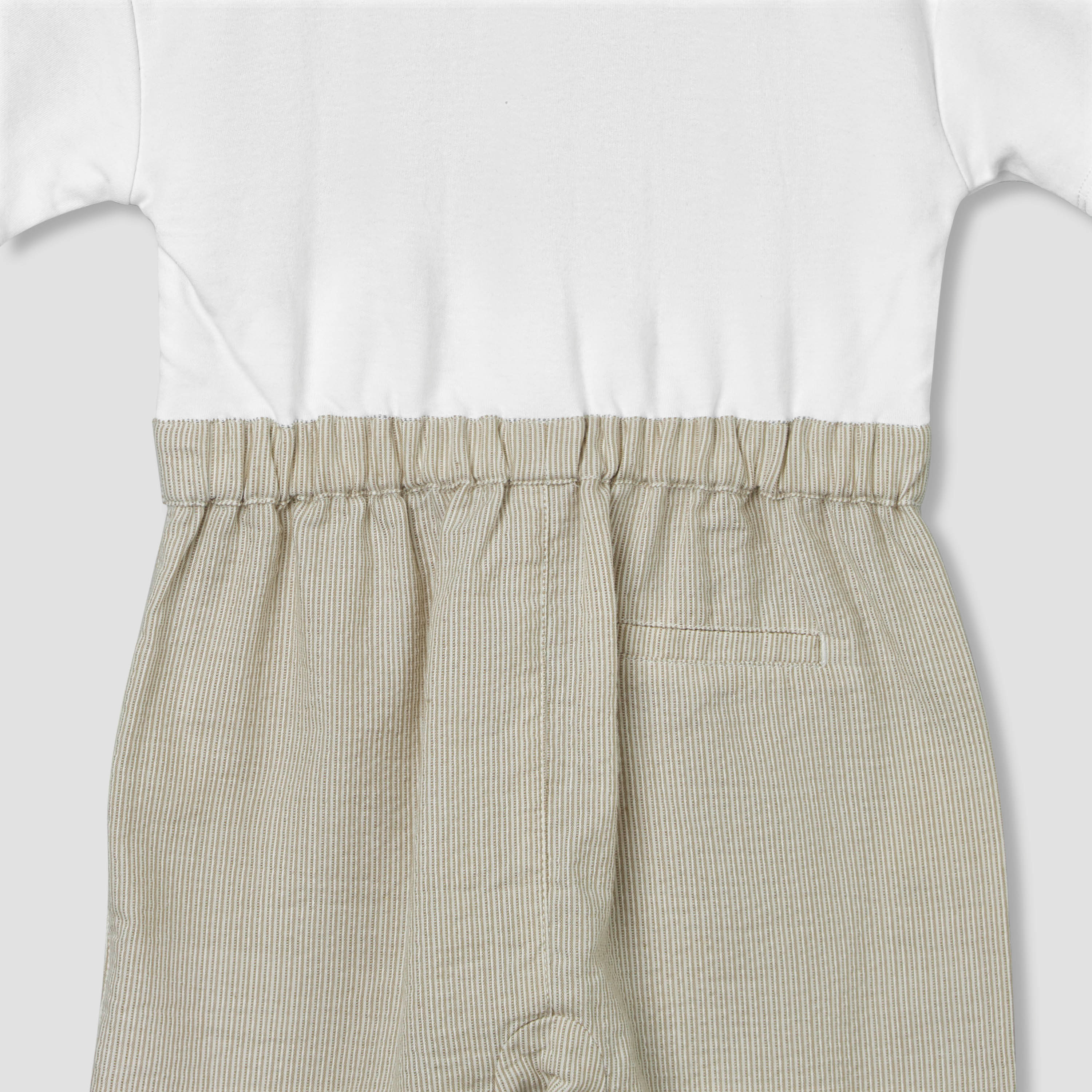 Juniors Henley Neck Short Sleeves Romper with Star Embroidered-baby-boys-clothing-rompers-image-5