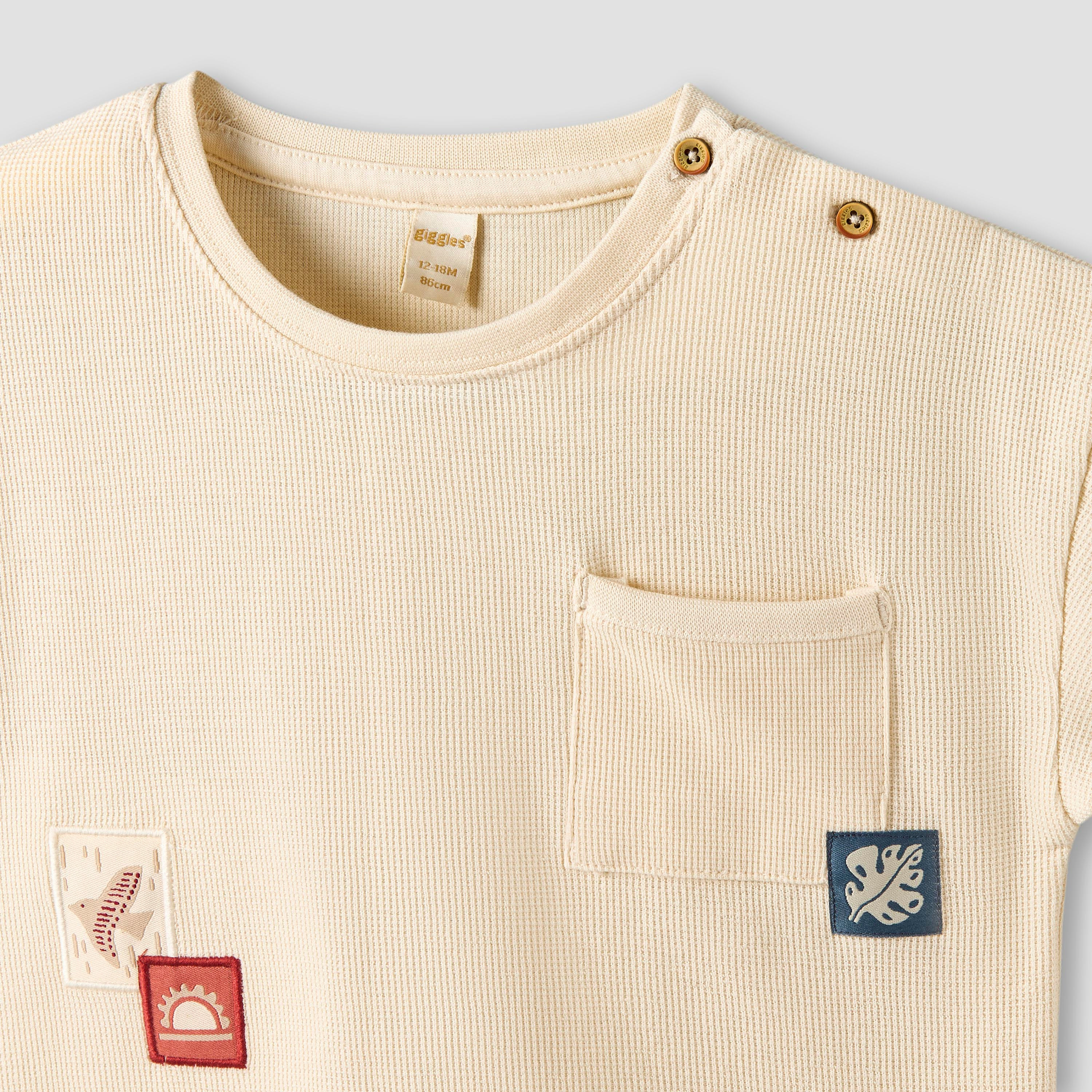 تيشيرت برقبة ضيقة وأكمام قصيرة وجيب من جيجلز-baby-boys-clothing-tshirtsandpolos-image-2