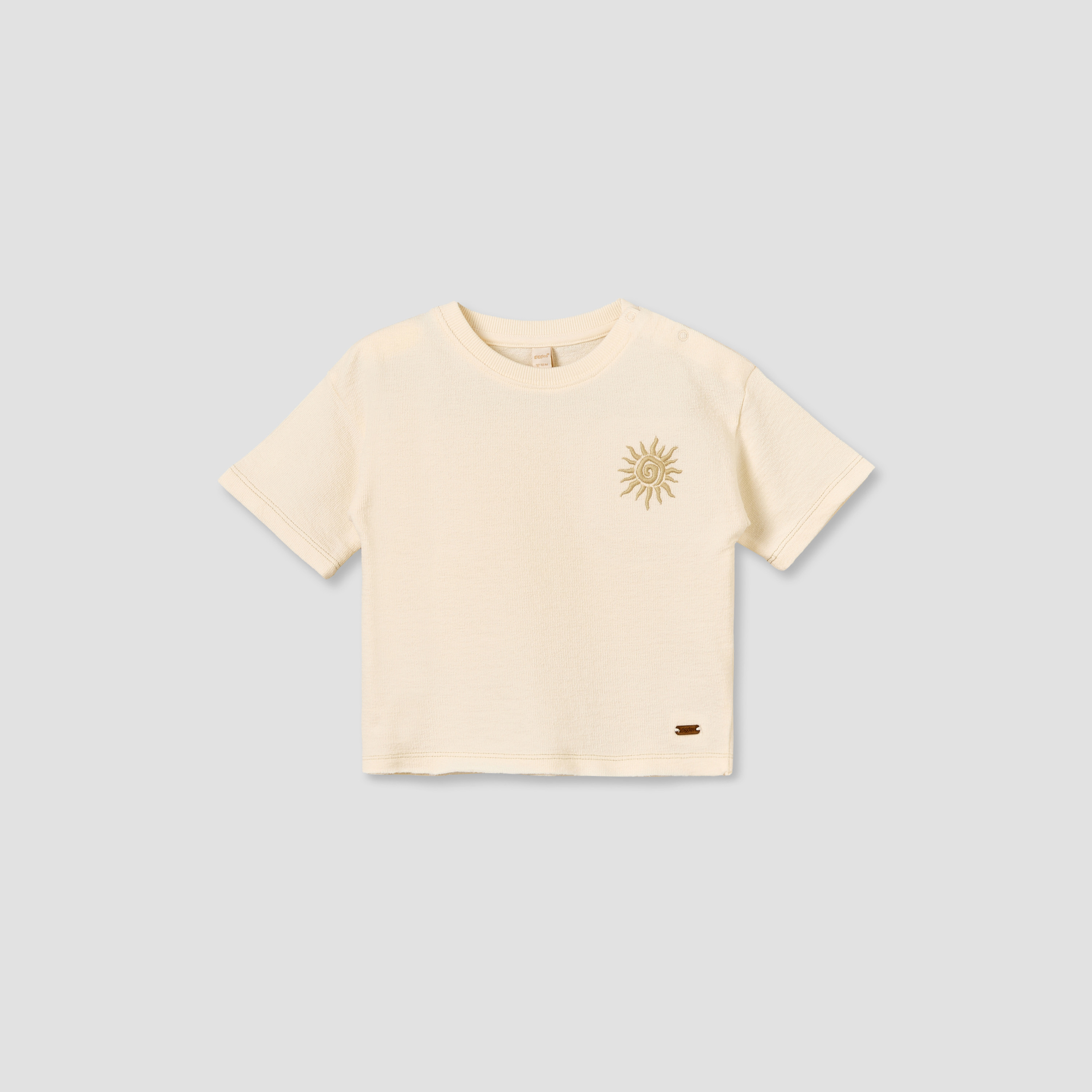 Giggles Crew Neck Short Sleeves T-shirt with Marine Print-baby-boys-clothing-tshirtsandpolos-image-2