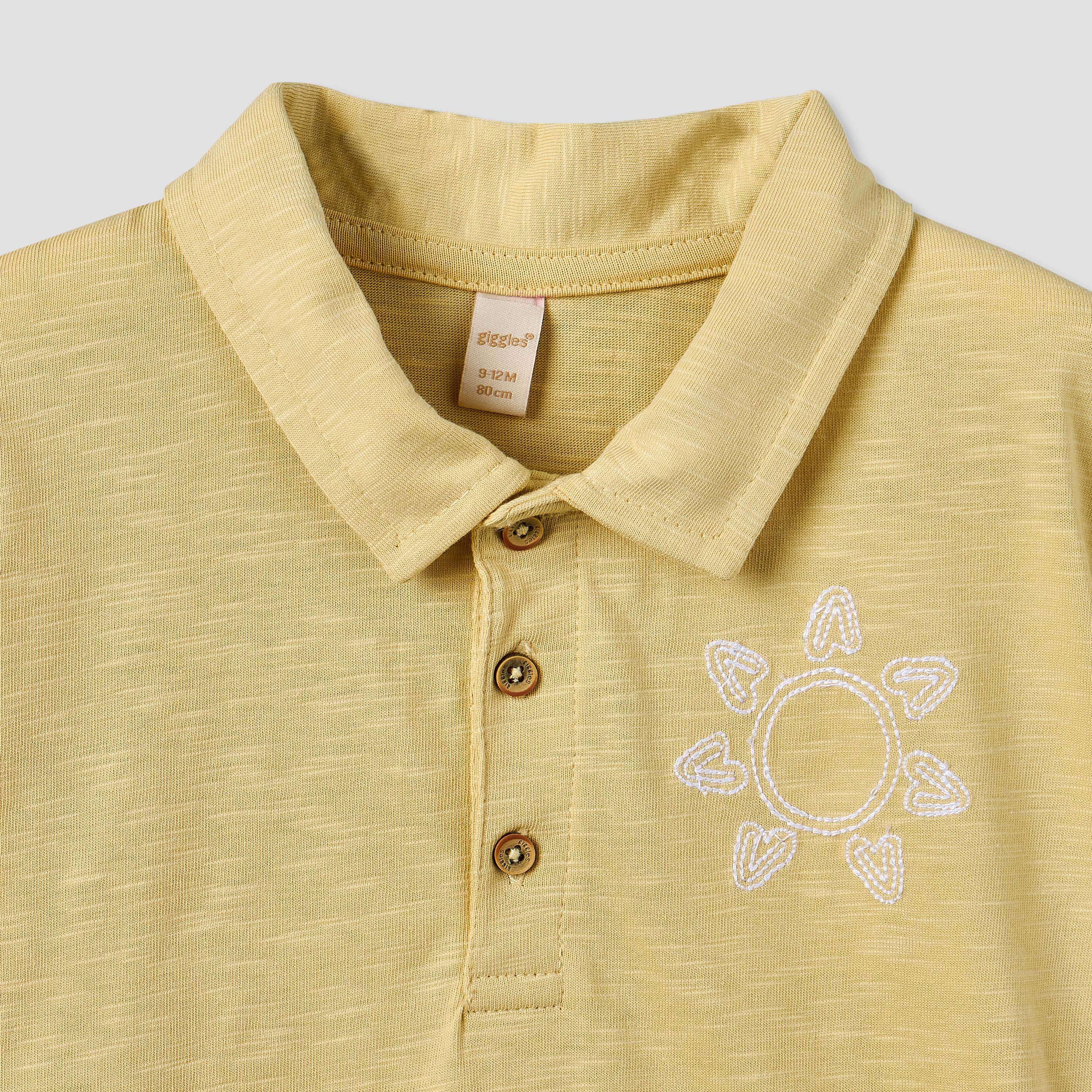 Giggles Collared Short Sleeves Polo T-shirt with Embroidery-baby-boys-clothing-tshirtsandpolos-image-3