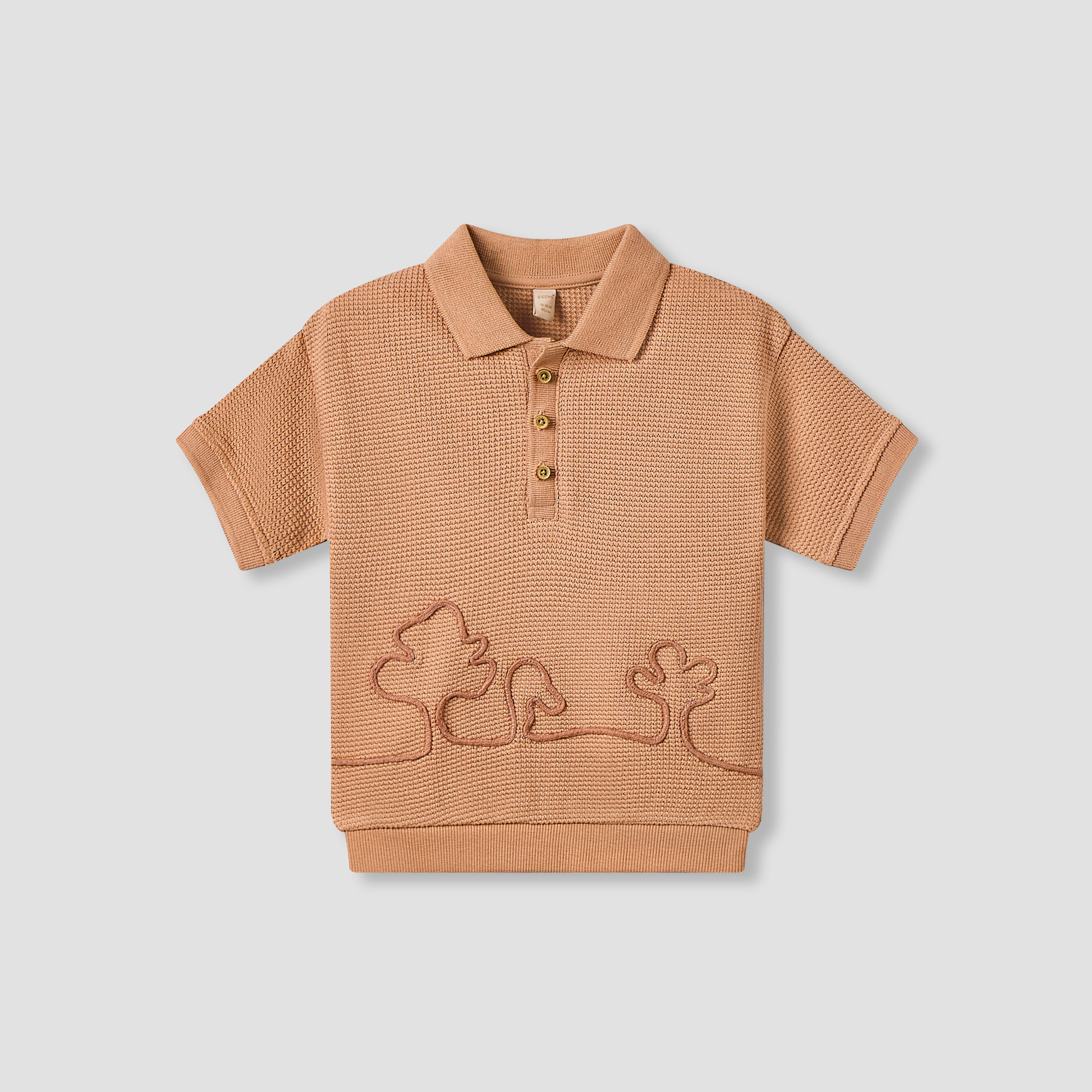 Giggles Collared Short Sleeve Polo T-shirt with Embroidery-baby-boys-clothing-tshirtsandpolos-image-1