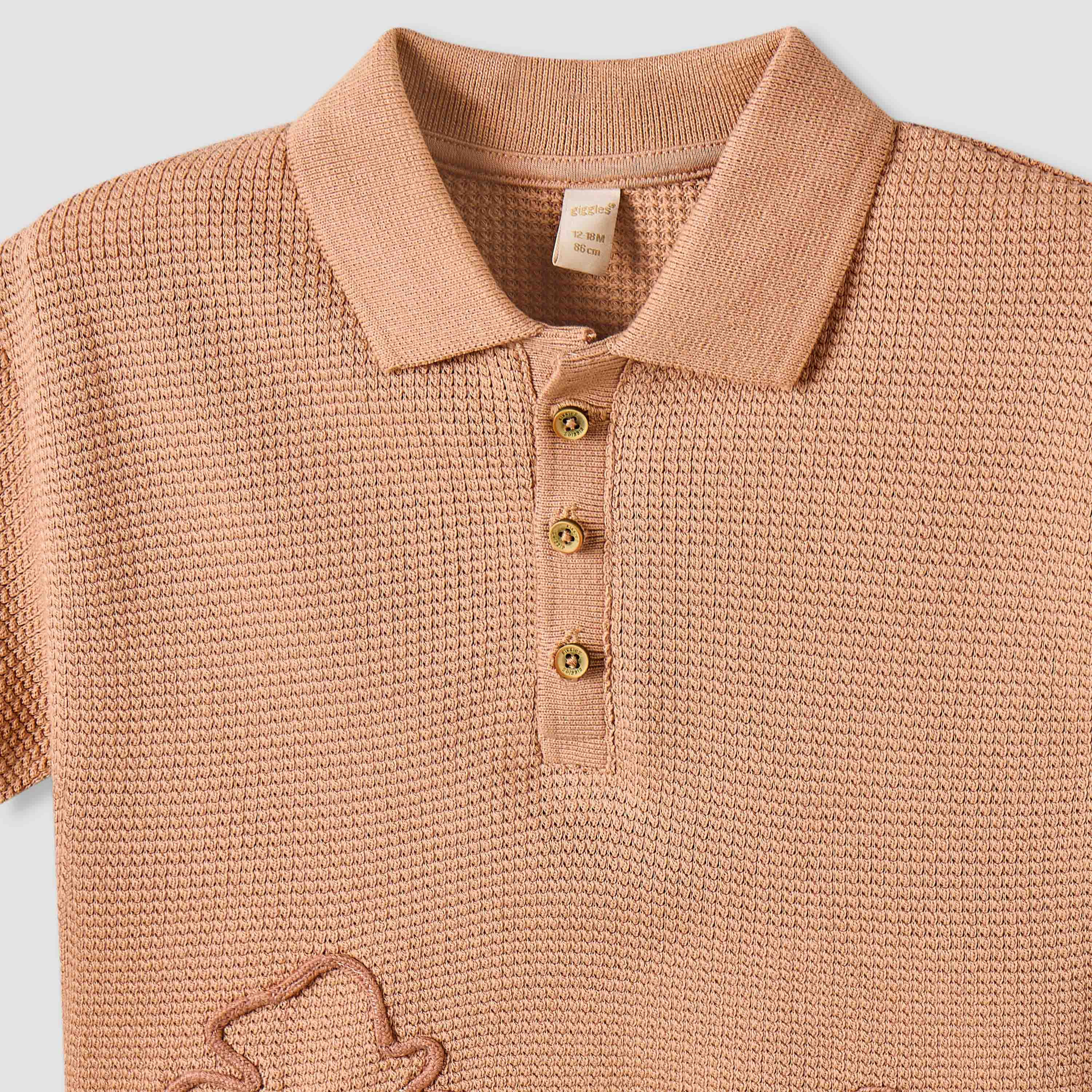 Giggles Collared Short Sleeve Polo T-shirt with Embroidery-baby-boys-clothing-tshirtsandpolos-image-3