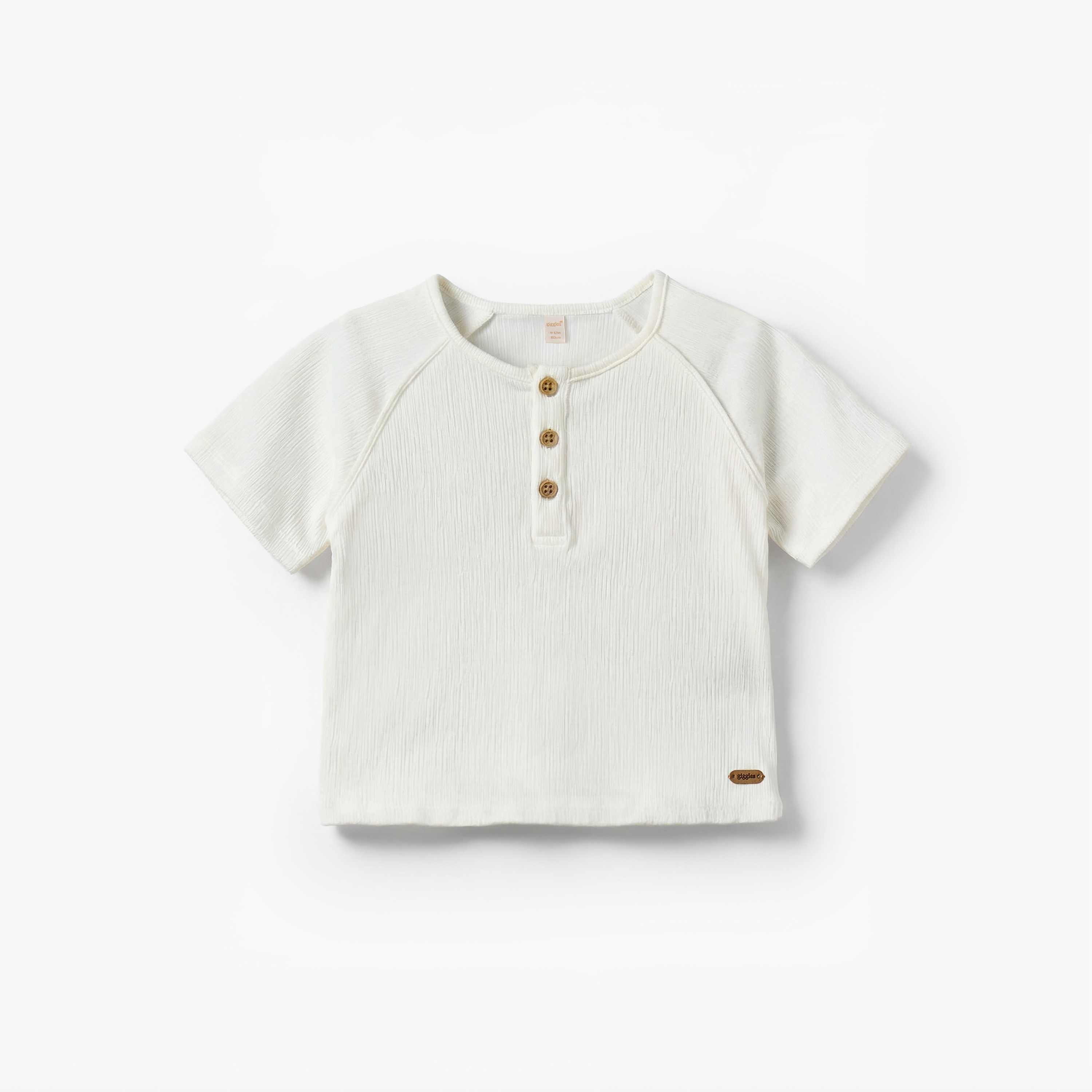 Giggles Henley Neck Short Sleeves T-shirt with Texture-baby-boys-clothing-tshirtsandpolos-image-2