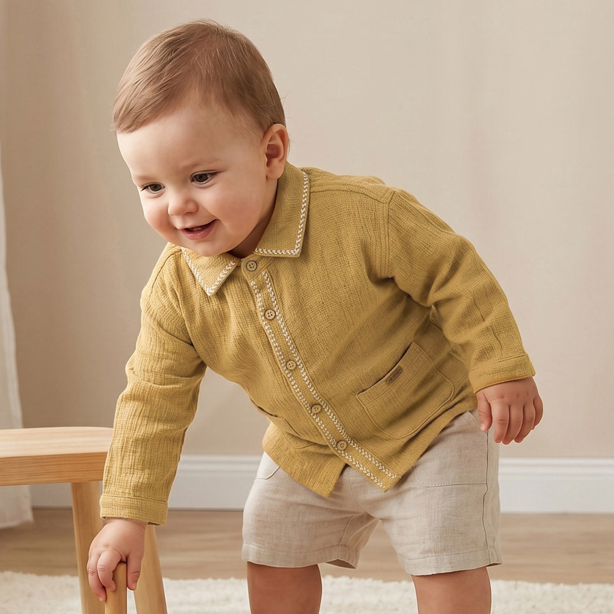 Giggles Long Sleeves Shirt with Embroidery-baby-boys-clothing-shirts-image-2